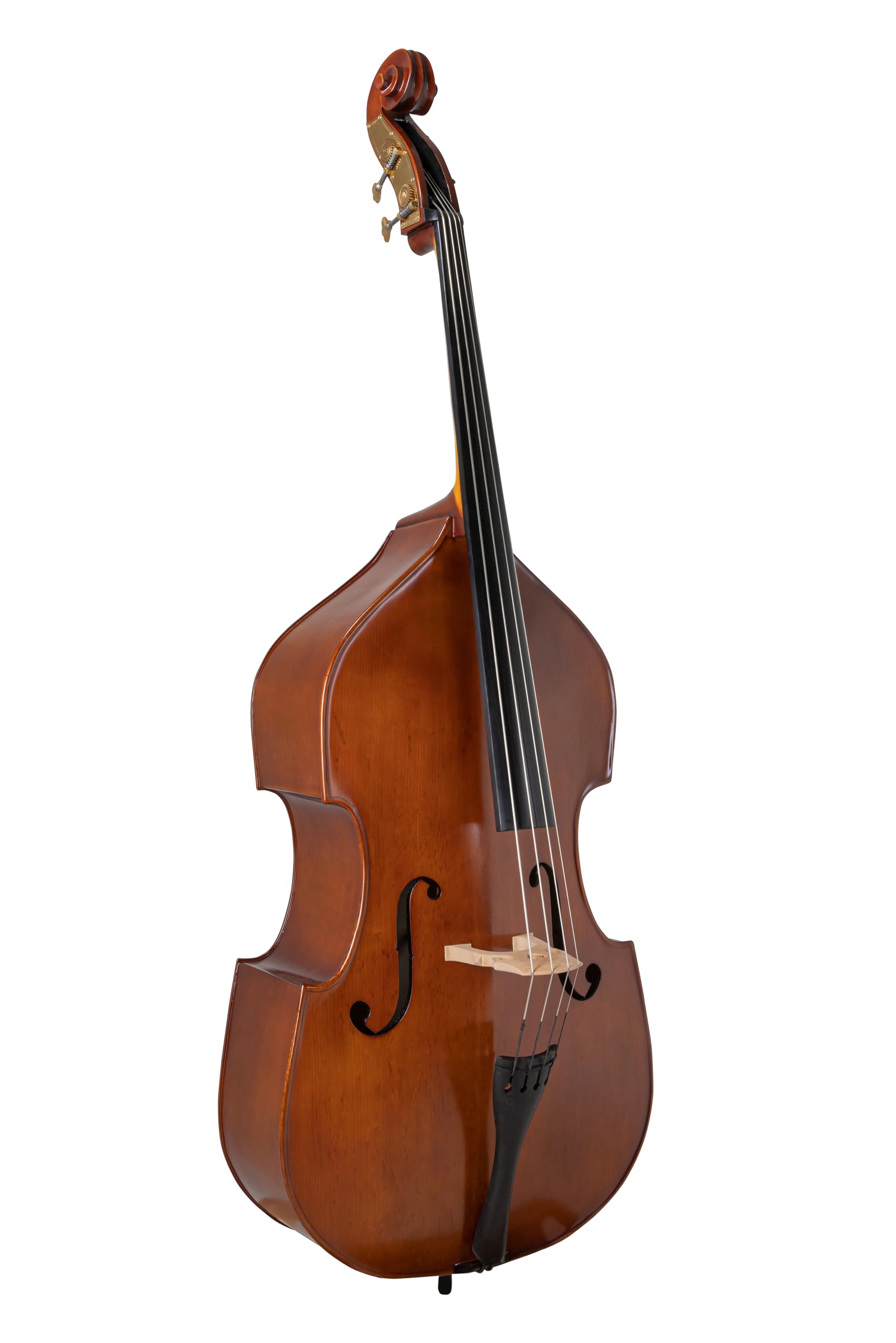 Contrabbasso GEWA - Basic Line 1/8 - Semisolido - tavola in abete massiccio - fondo/fasce in acero laminato - forma a viola - marrone dorato - pronto per suonare