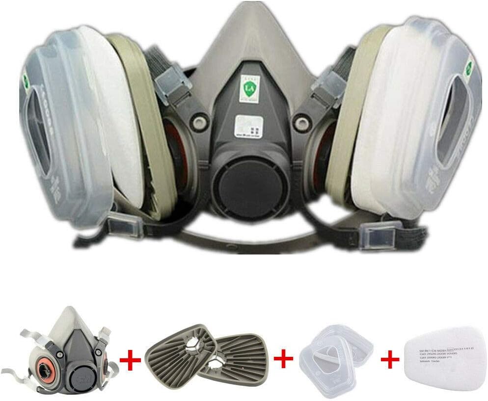 7 in 1 Half Face Mask Painting Spray Dust Protector Respirator Set