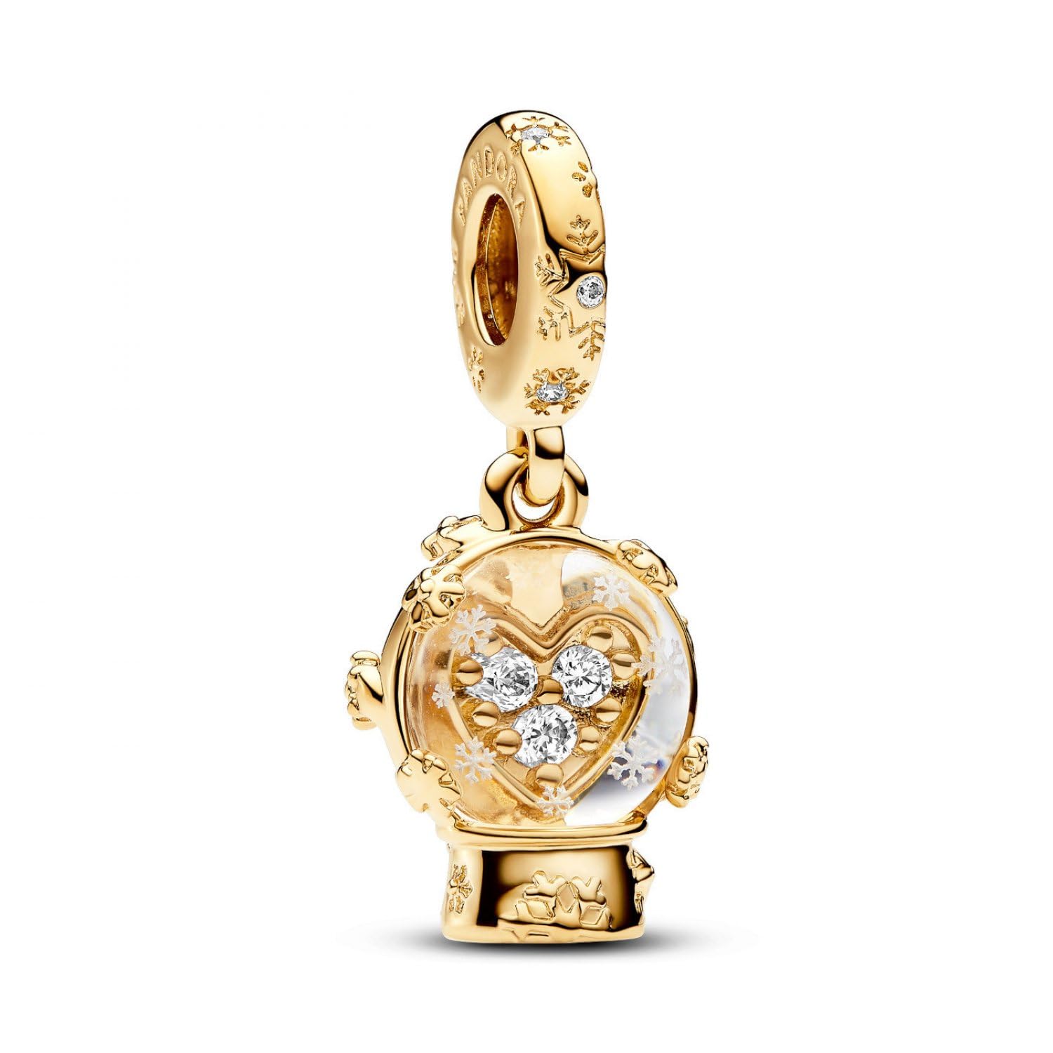 PANDORA Herz Schneeflocke Schneekugel Charm-Anhänger 762825C01 Anhänger