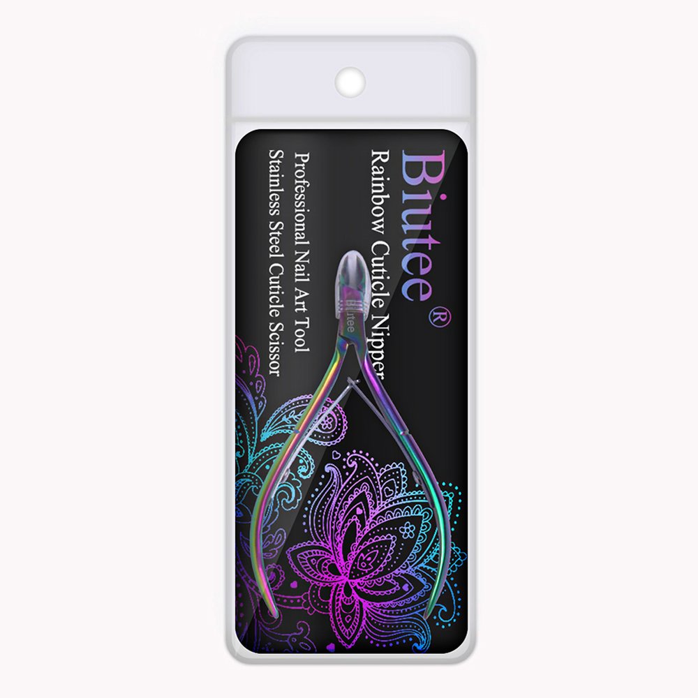 Biutee, 2 pezzi in acciaio inox per unghie e cuticole, strumento per nail art (1 pz)