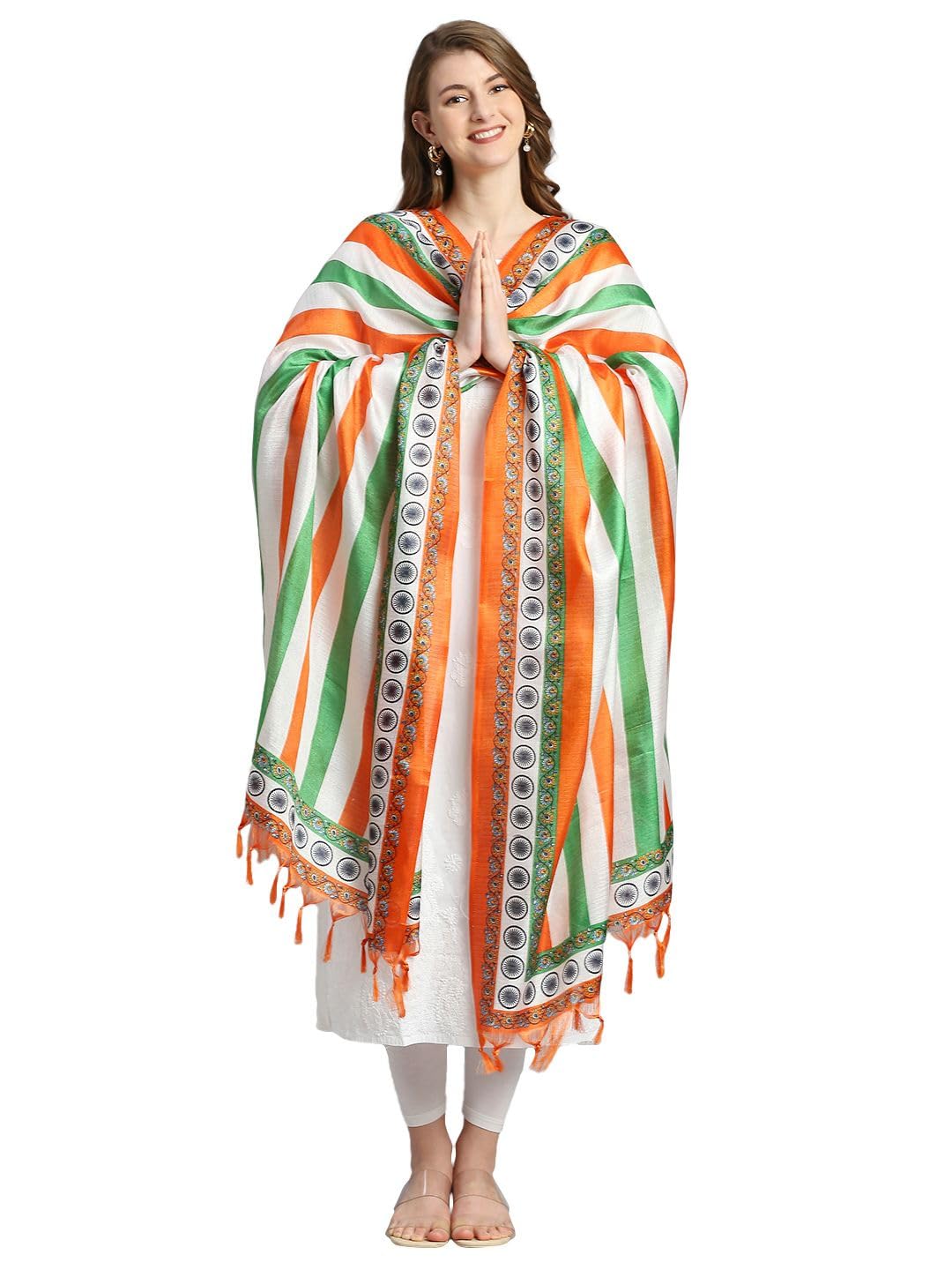 dupatta bazaar Women's Multicoloured Printed Silk Dupatta-picture-37