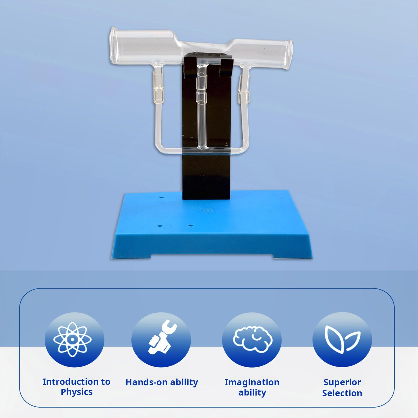 Plastomero metallico Dimostratore flusso fluidi e rapporti pressione Apparato didattico fisica per esperimenti in laboratorio scolastico Attrezzatura didattica fisica
