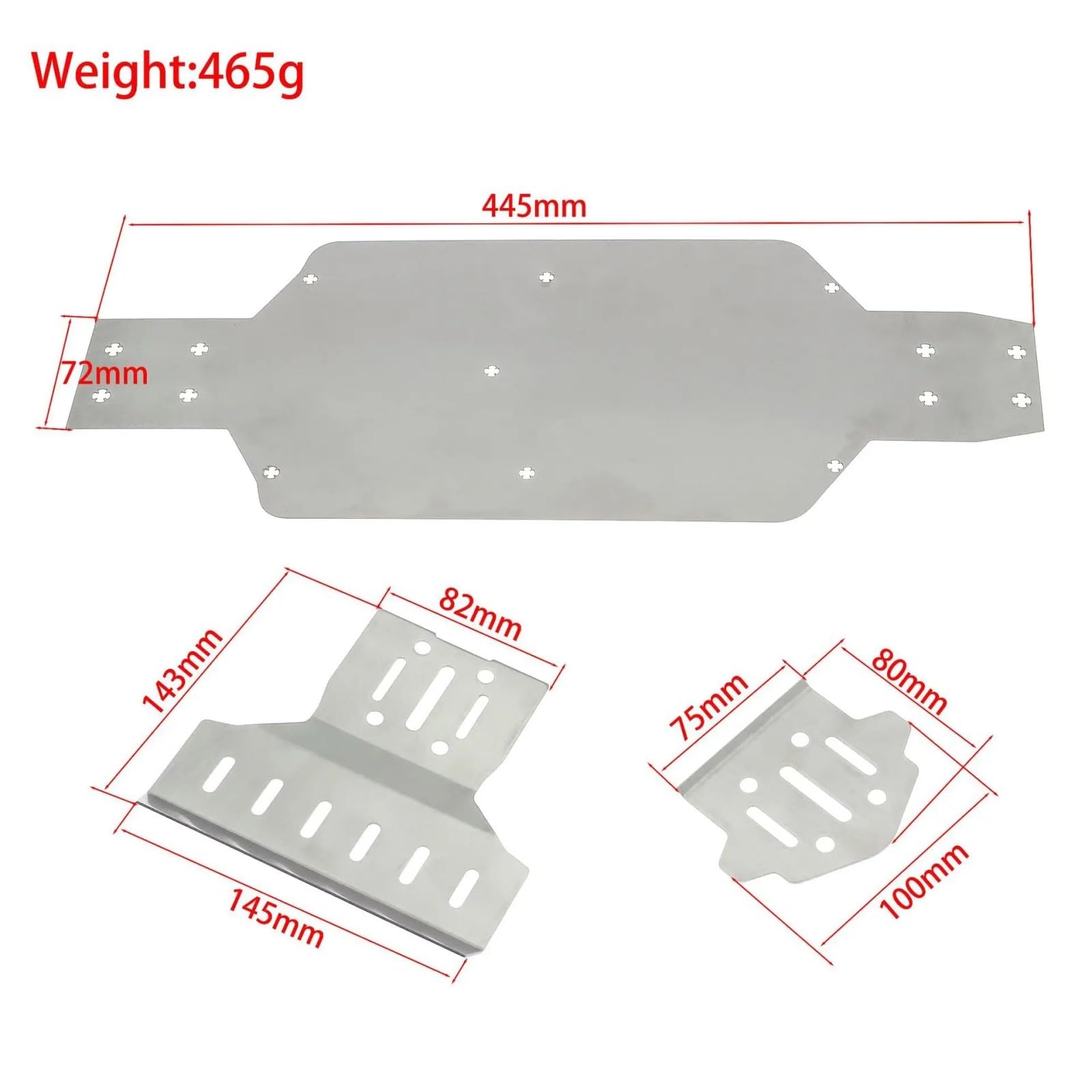 Per MJX Per Hyper Go 7303 1/7 Metallo Telaio In Acciaio Inox Protezione Piastra Paramotore RC Auto Parti Di Aggiornamento Ricambi Modellini RC