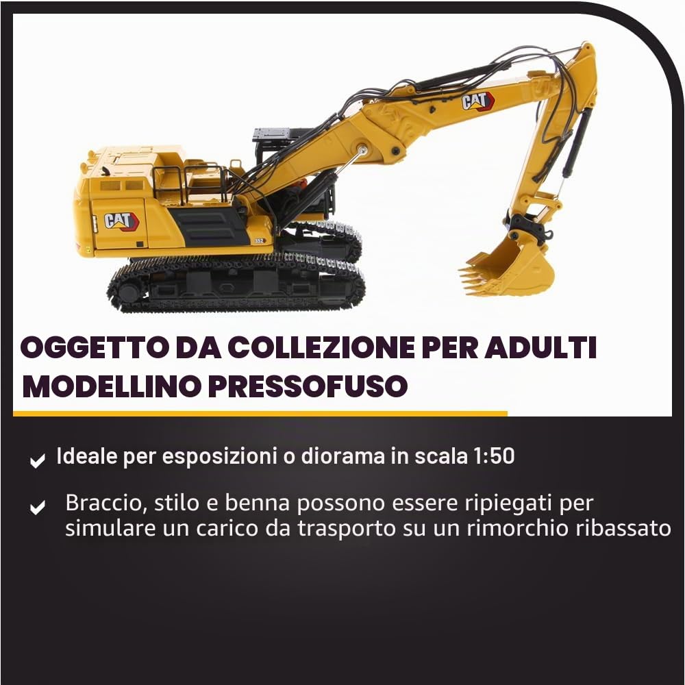 Diecast Masters 85663 - Escavatore cingolato Caterpillar per Ultra High Demolition Cat 352UHD, Scala 1:50, Circa 7,2 x 7,5 x 37,4 cm, da 14 Anni