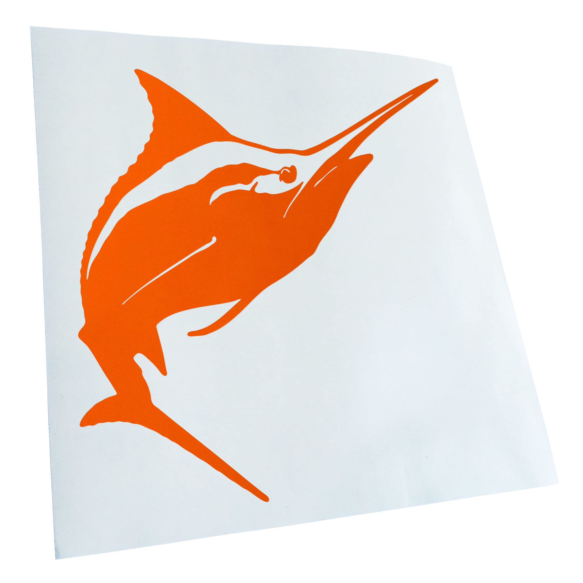 Kiwistar - Car Sticker - Orange - 60 x 60 cm Swordfish - Rear Window Car Sticker Weatherproof for Car Truck Moped Truck - Sticker Exterior Self-Adhesive Tuning Accessories for Window Vehicle