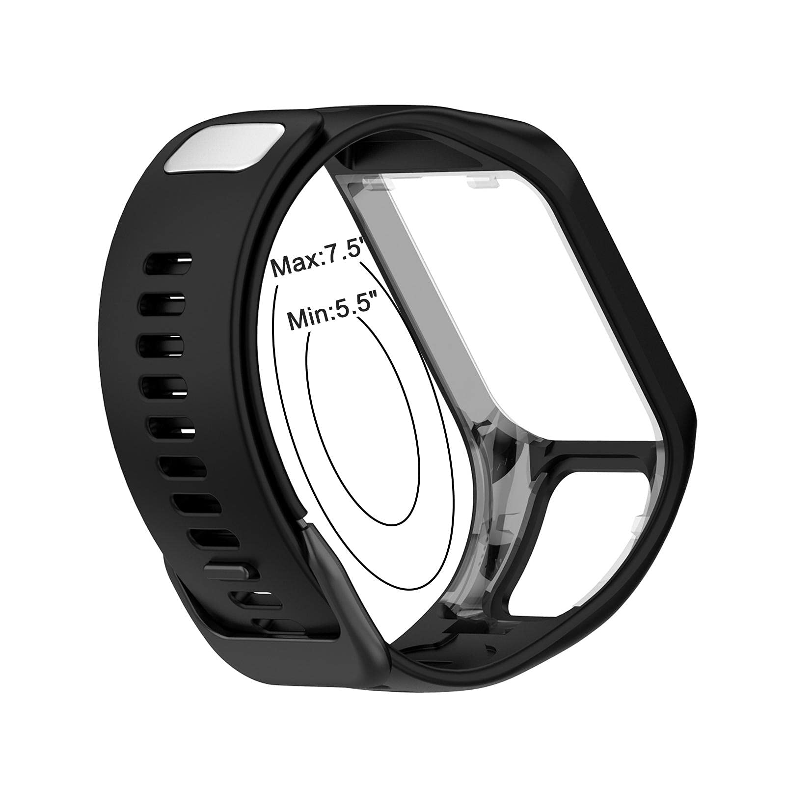 RongYooo Cinturino di ricambio in silicone compatibile con TomTom Runner 2/3/Spark 3/Golfer 2. (Blu anatra