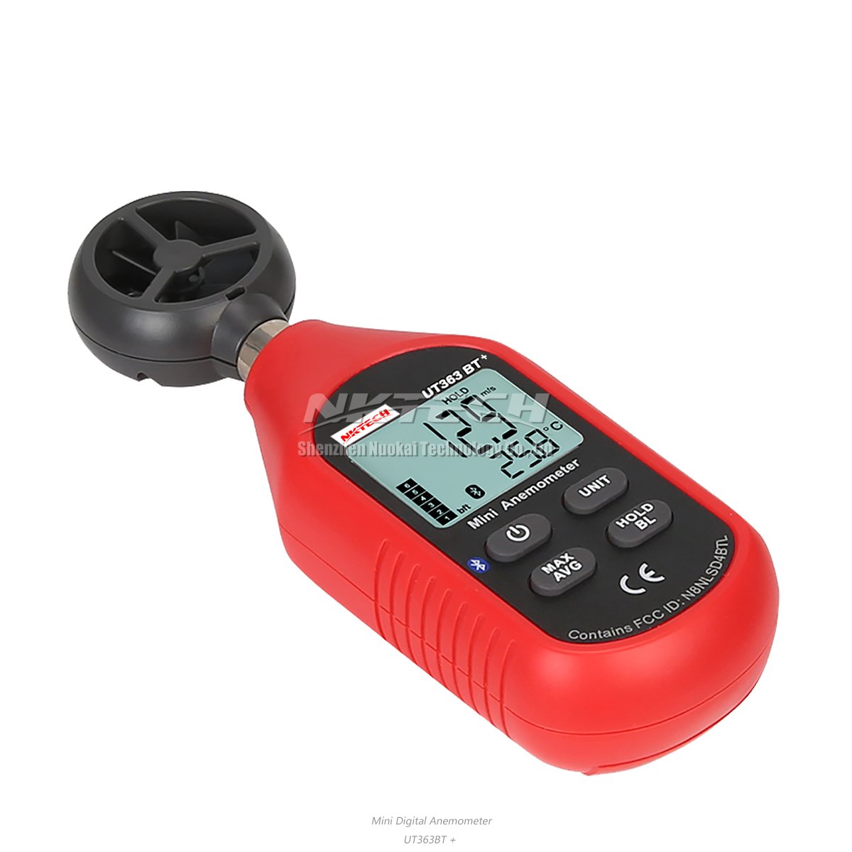 UT363BT - Misuratore digitale Bluetooth per anemometro di velocità del vento, per tempo massimo/min, raccolta dati meteo per attività all'aperto, windsurf, vela, surf, pesca con cacciavite TL-1