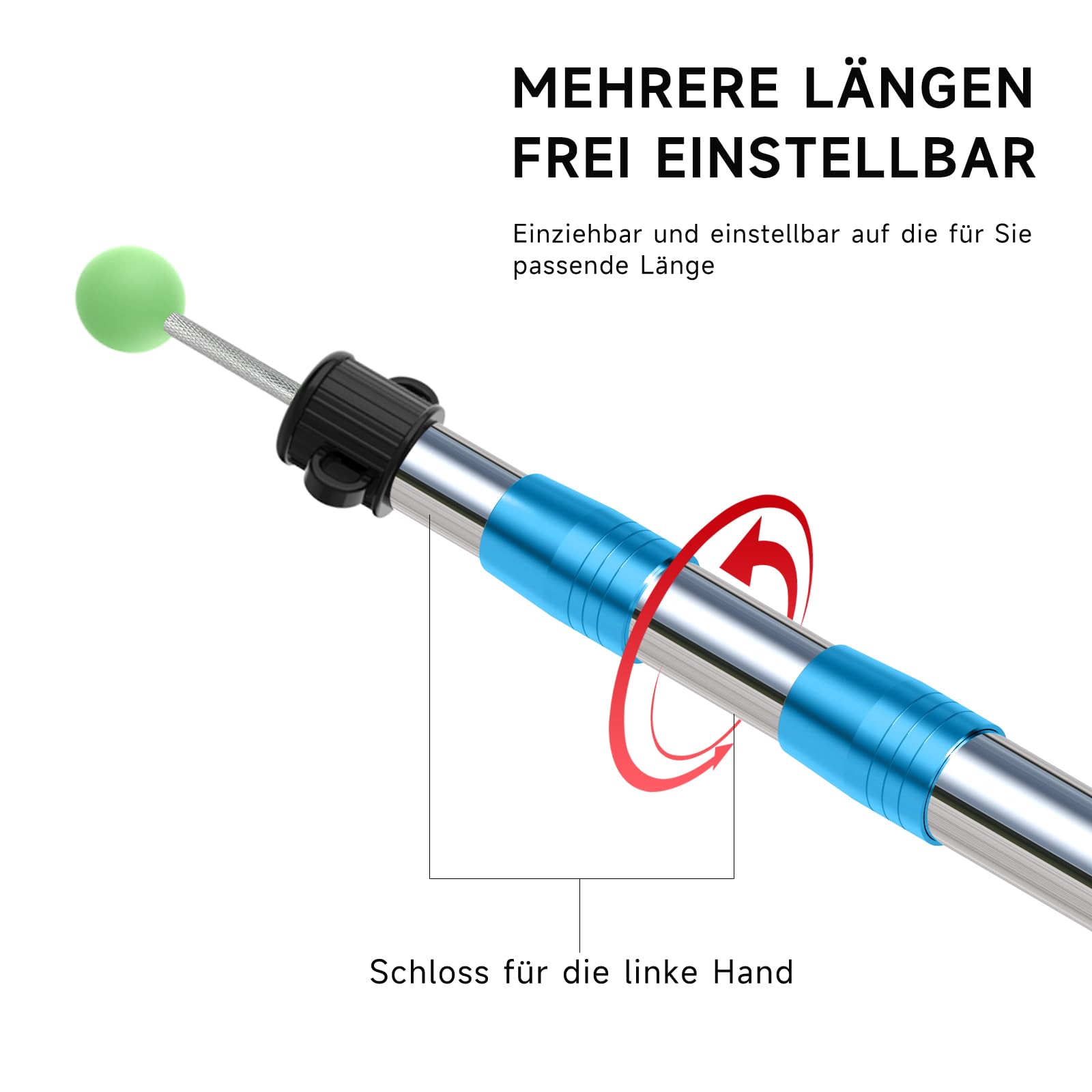 KOMCLUB Teleskop Edelstahl Zeltstangen verstellbar