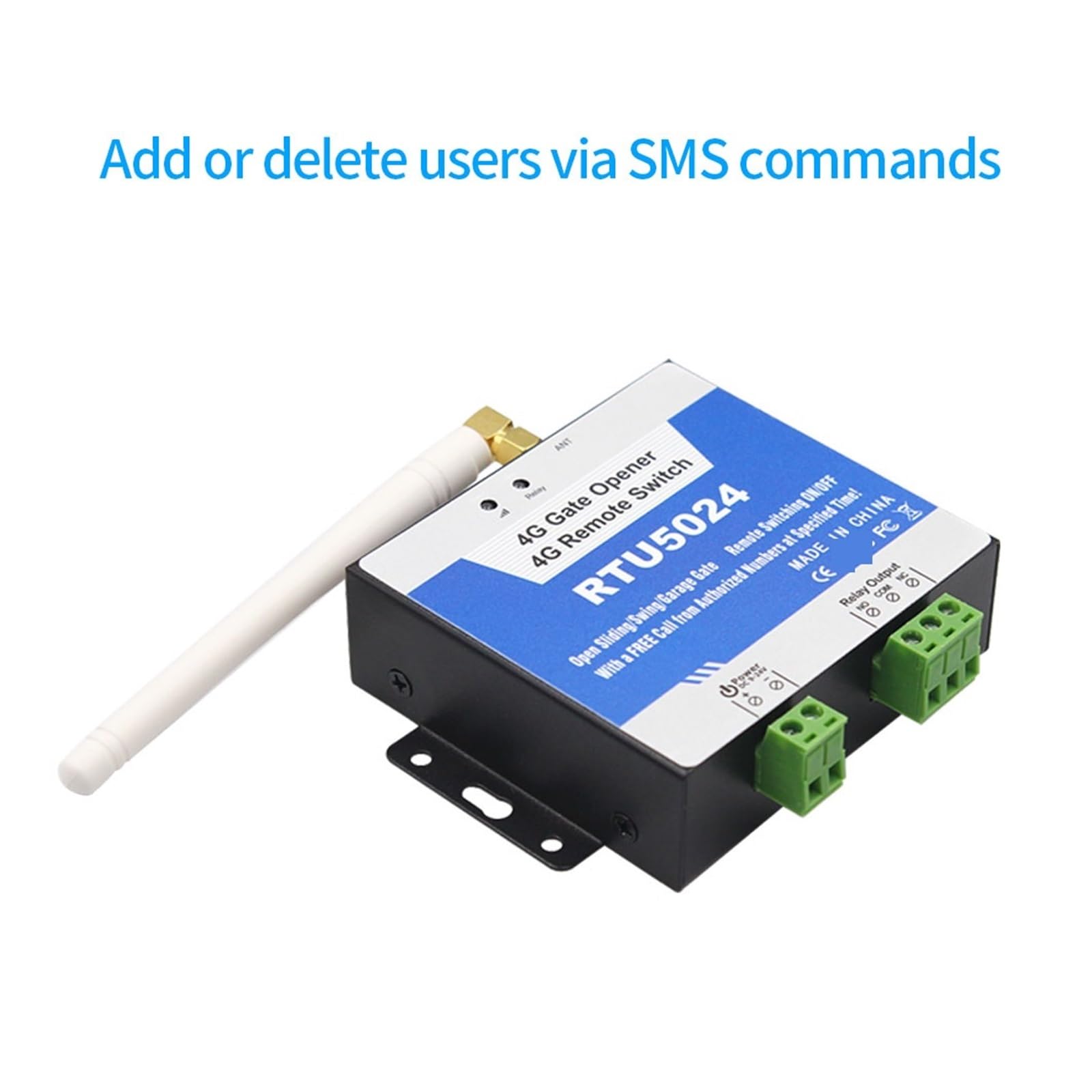 Kit Cancello Scorrevole, 4G Multibanda RTU5024 GSM SMS Apri del Cancello Relè Interruttore di Controllo A Distanza Senza Fili Porta di Accesso Controler 4GLTE Apriporta Chiamata Gratuita,per Giardino