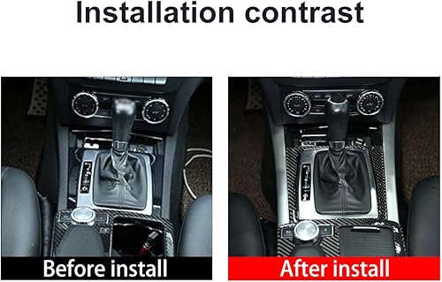 Miniatura 2 de YIWANG ABS cromado para Mercedes Benz Clase C W204 C180 C200 2007-2013 ABS Car Center Console Decoración Tiras Accesorios (Plata)