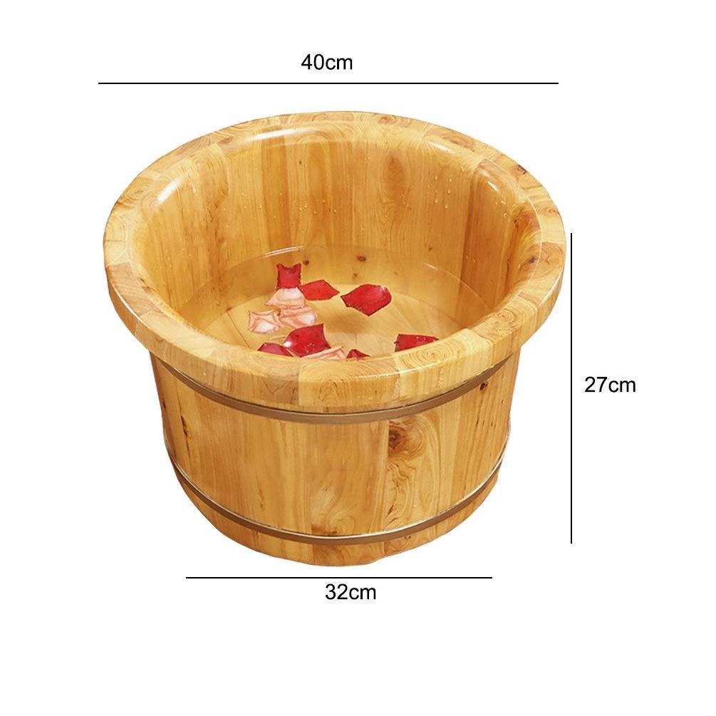 Pediluvio per adulti, vasca per pediluvio in legno, vasca per pediluvio per ammollo dei piedi, vasca idromassaggio per pediluvio, secchiello in legno per pedicure, secchiello per immersione dei piedi