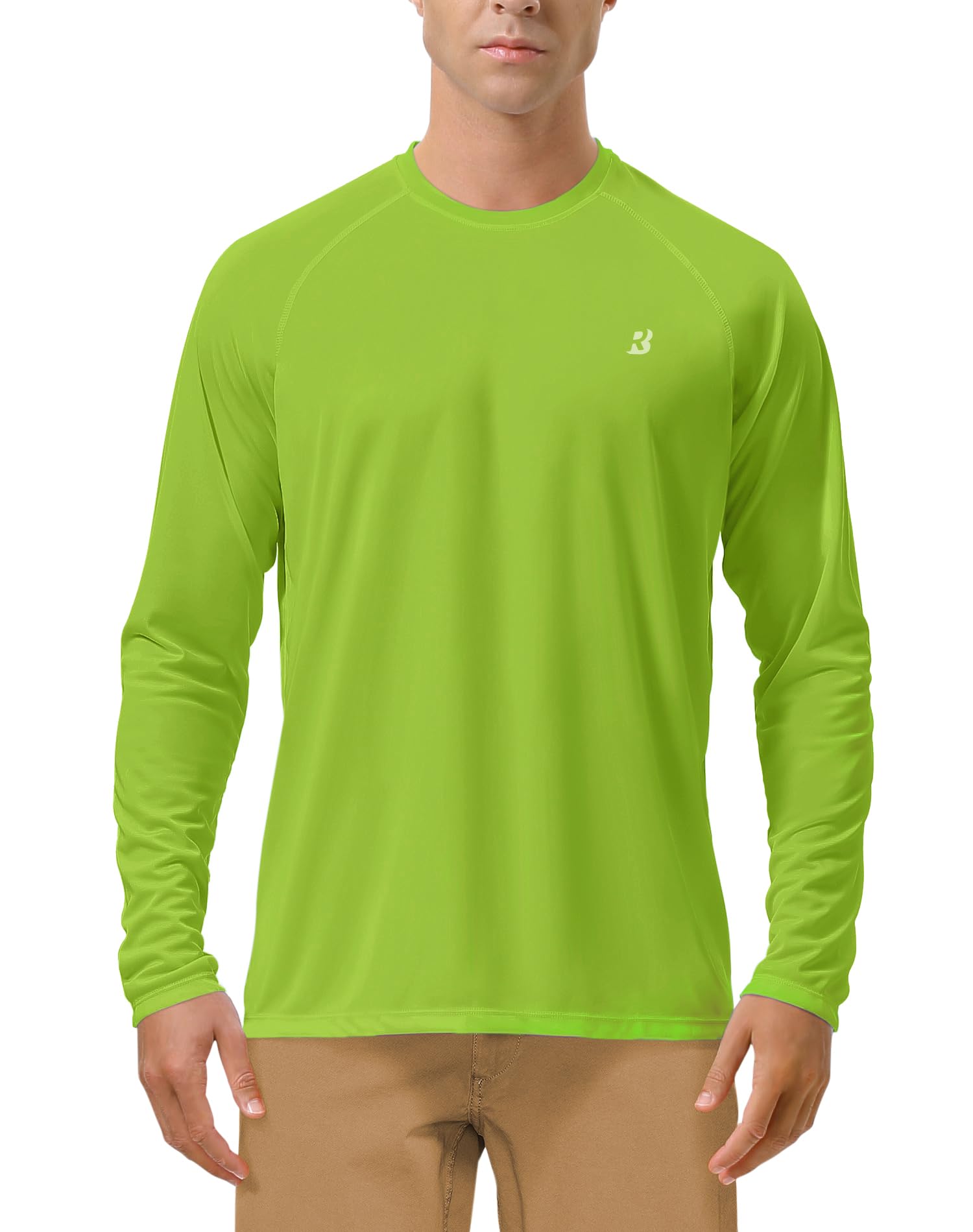 Roadbox Herren UV-Schutz Shirt, UPF 50+ Rashguard T-Shirt, Schnelltrocknend Leicht Langarmshirt für Surfen Angeln Wandern