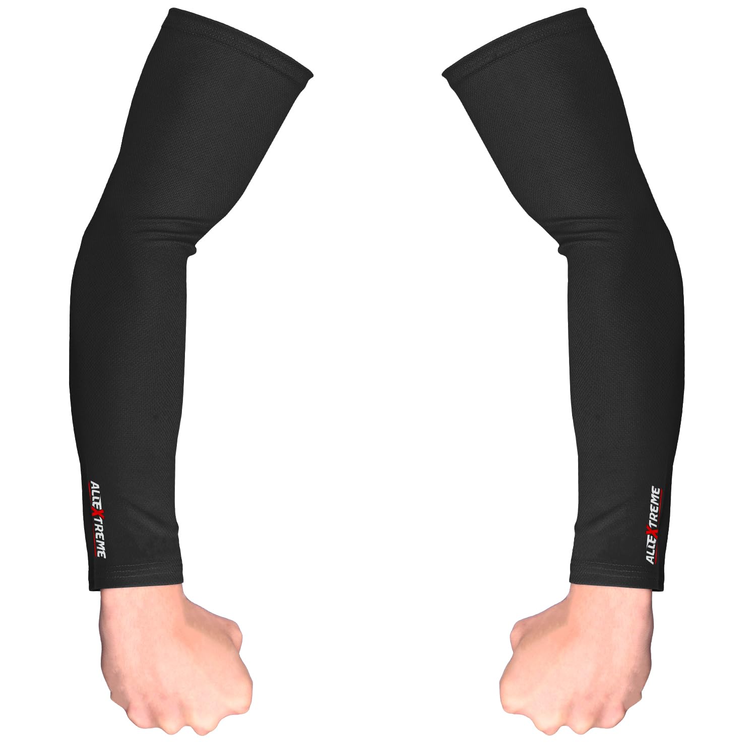 Allextreme Arm Sleeves for Men & Women Hand UV Protection Cover for Basketball Cricket Biking and Outdoor Use - (Black, Pair of 1)-picture-30