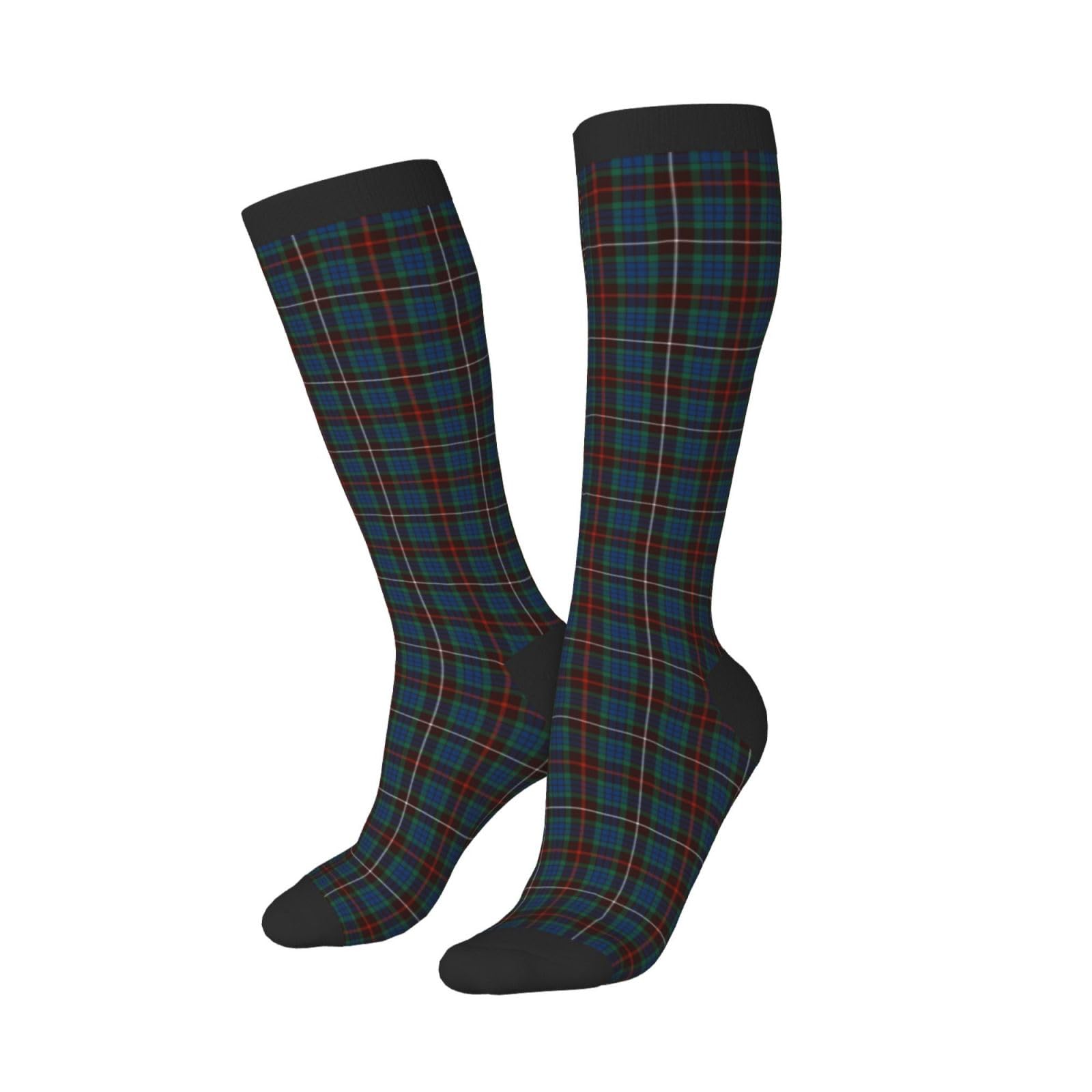 SMAZDFXX Casual Long Tube Socks Fraser Hunting Ancient Tartan Athletic Knee Highs Stockings for Men Women 1 Pack
