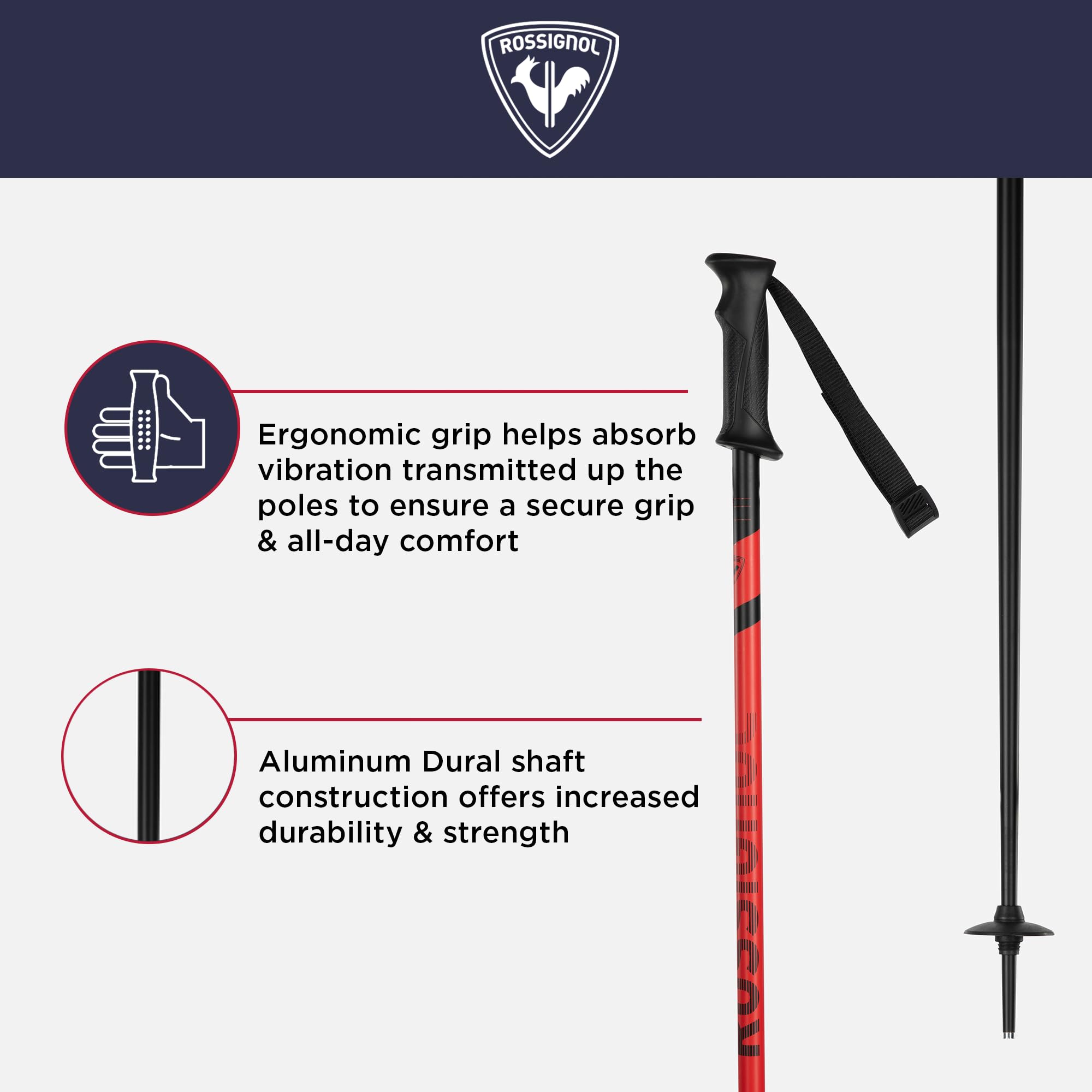 Rossignol Tactic Alpine - Bastoncini Da Sci In Alluminio Leggeri E Forti - Foto 6