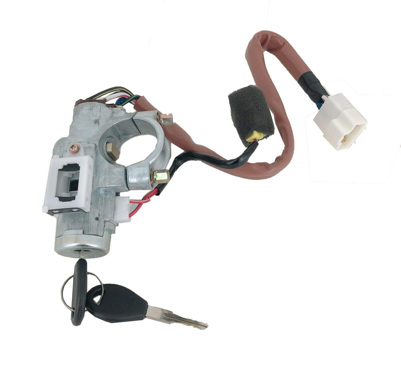 Golden Selection Ignition Steering Switch Lock + Lock Cylinder Tumbler with 2 Keys with Wire Compatible With 1993-1996 Nissan Pickup Pathfinder 3.0L V6 2.4L L4 US-353 48700-85P25 48700-61G25 LS807