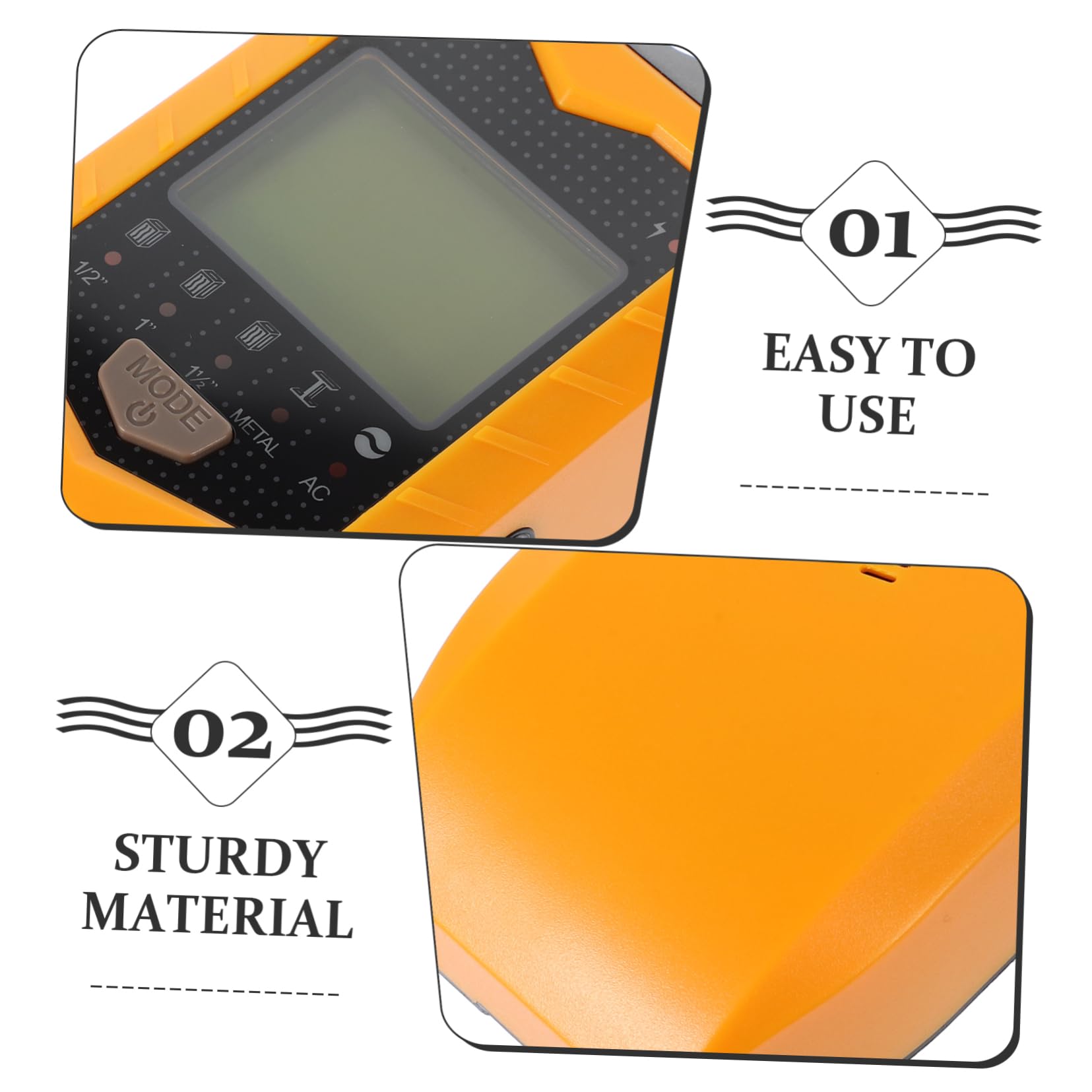 NUOBESTY Wandscanner für Holz und Metall Automatische Kalibrierung Lcd Hintergrundanzeige Erkennt Bewehrung und Leitungen für Wandprüfung