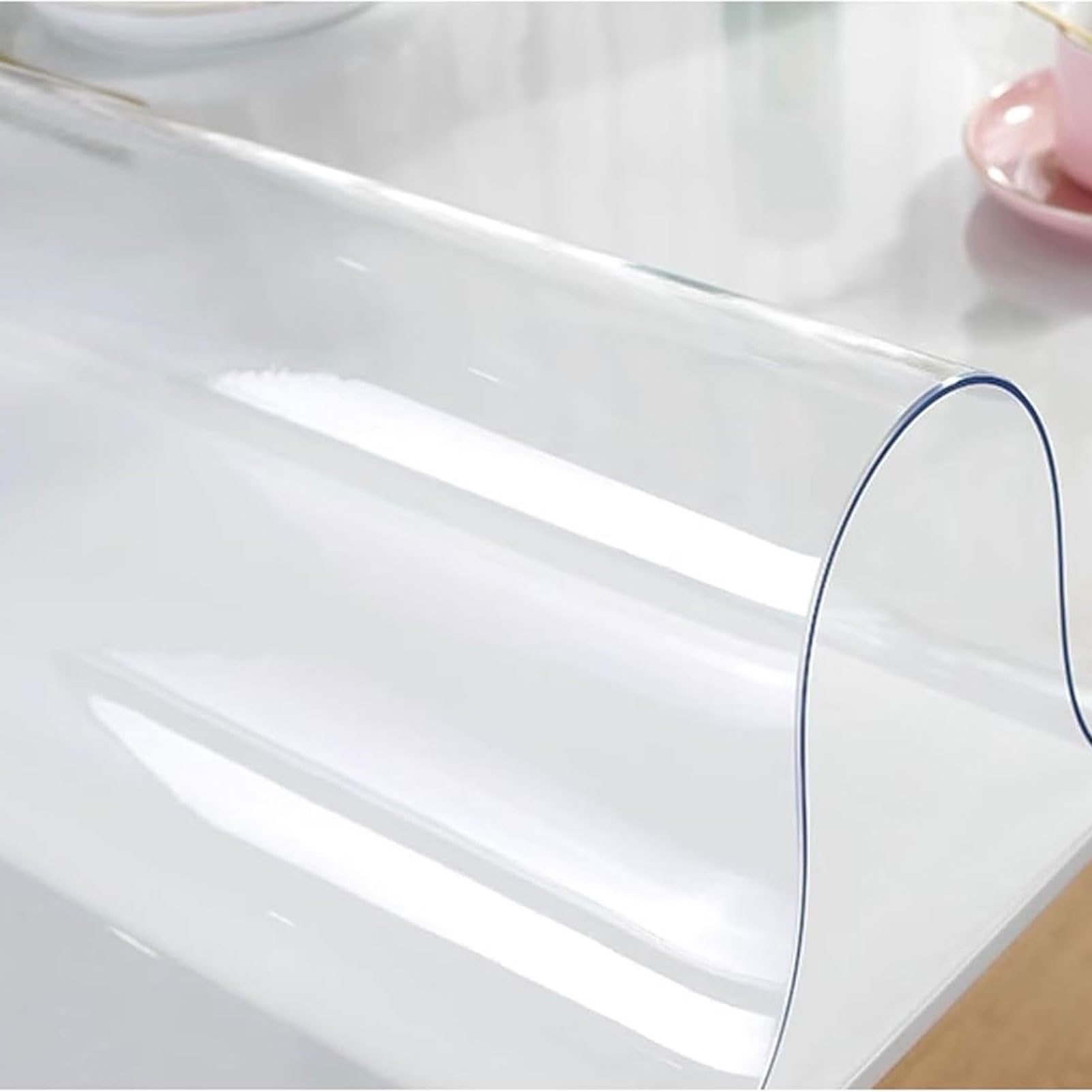 Nappe de protection transparente PVC imperméable lavable table salle à manger