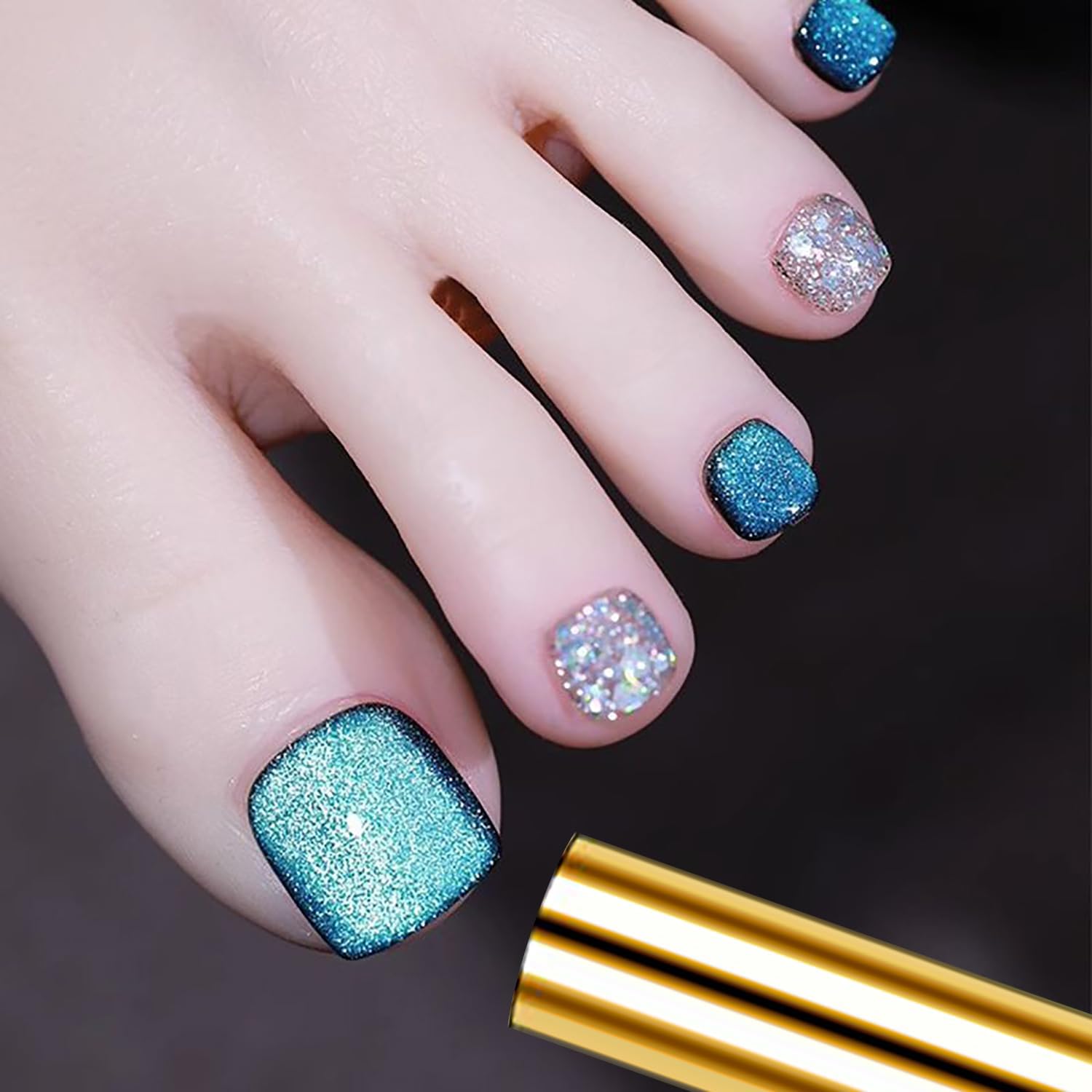 COSTICA 1Pcs Big Gold Cylinder Nail Magnet For Cat Eye Nails Designs Magnet Pens Nail Art Tools Ombre Gradient Design Nail Art Cat Eye Magnet Sticks For Women Nails Polish Magnet Pens Wand (OG) 4