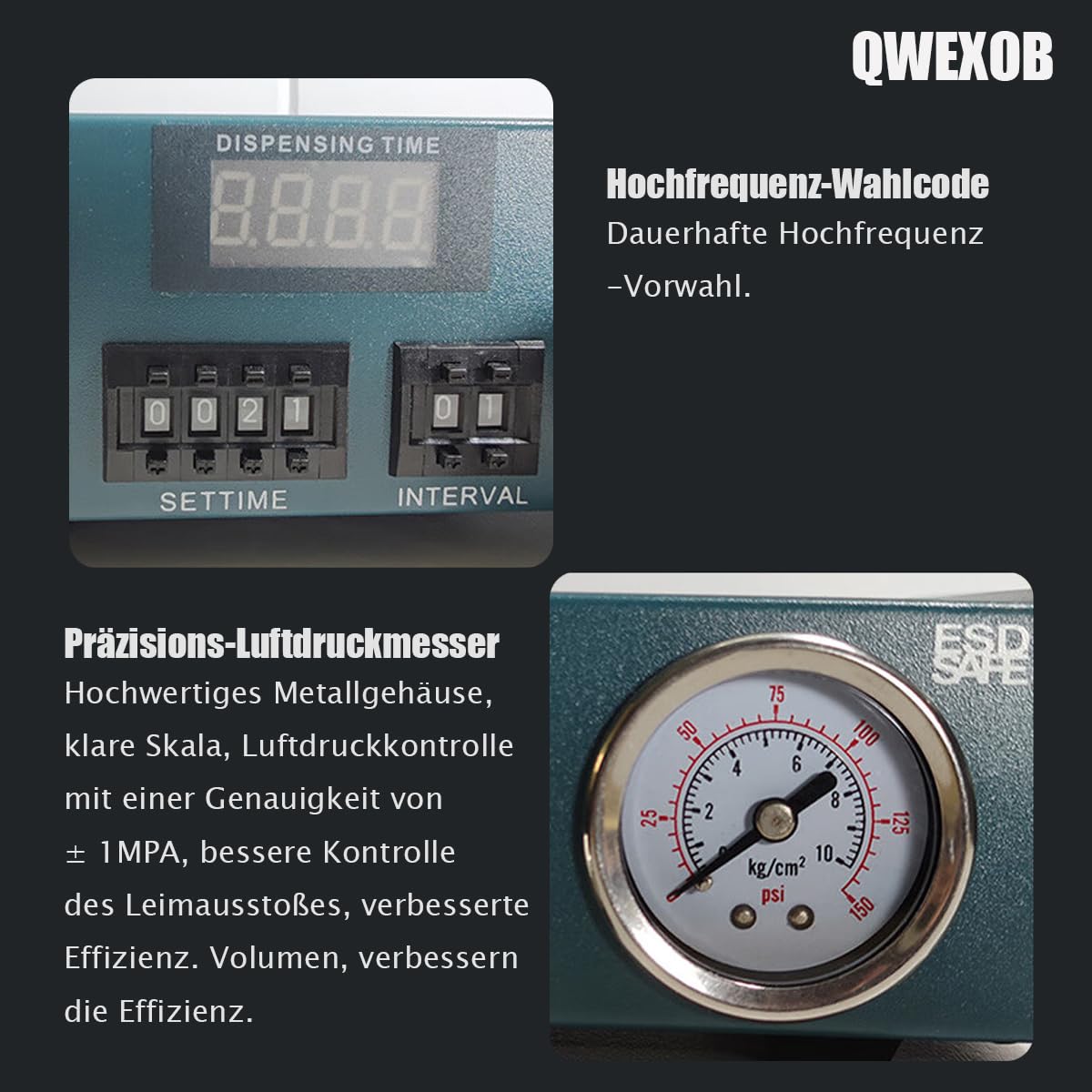 Auto Klebstoffspender Digital Display Auto Glue Dispenser Solder Paste Liquid Dropper Controller 983A Automatischer Lotpasten 220V 00.01s-99.99s