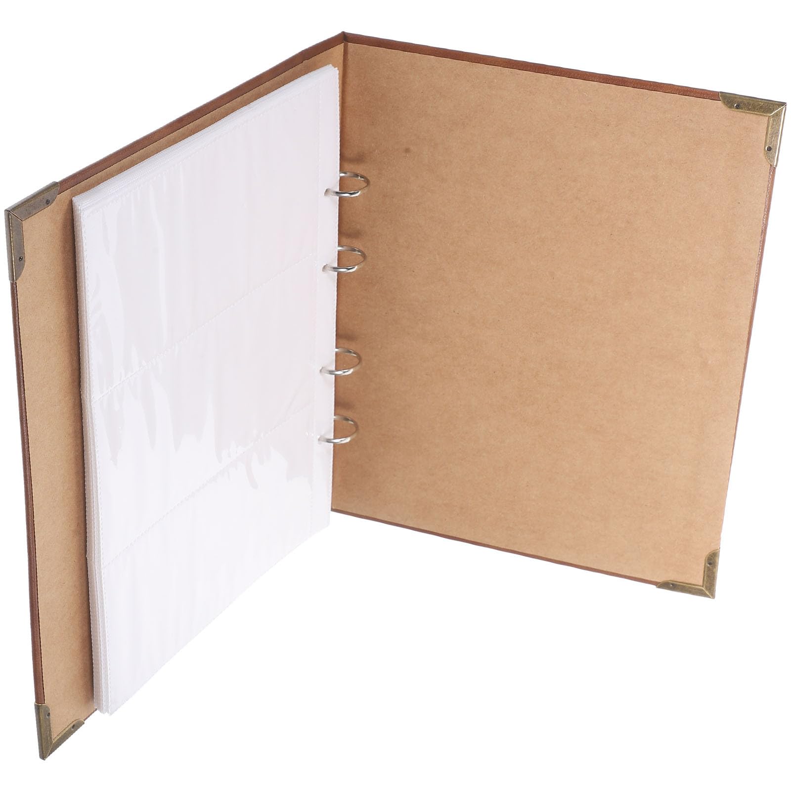 Sammleralbum für Geldscheine und Münzen Braunes Pu Leder Papiergeldseiten Münzseiten Wiederverwendbarer Münz Geldscheinehalter Langlebig Transparent für Geldbuch sammler