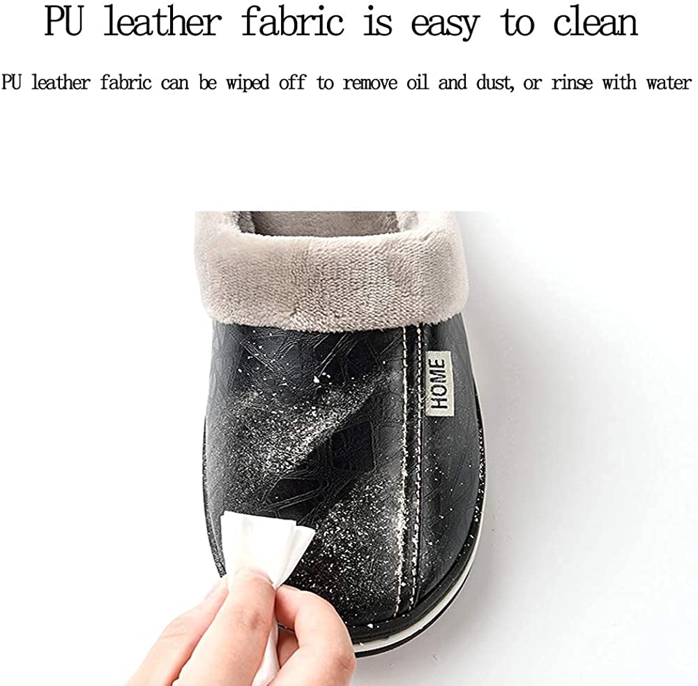 Asifn Herren Damen Hausschuhe Memory House Outdoor Indoor Schuhe Slipper Sohle Clog Anti-Rutsch-Komfort Fleece-Futter Fuzzy Baumwolle