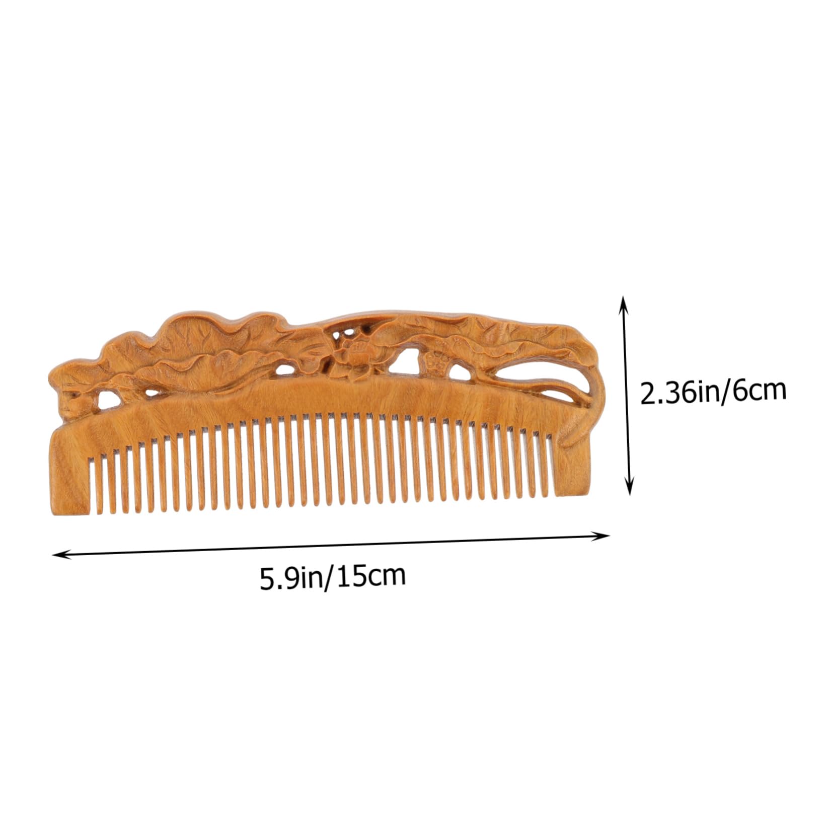 FOMIYES 3pièces Peigne Bois De Santal à Dents Larges Peigne Démêlant Ergonomique Pour Types De Cheveux Pour Cheveux Longs Et Épais