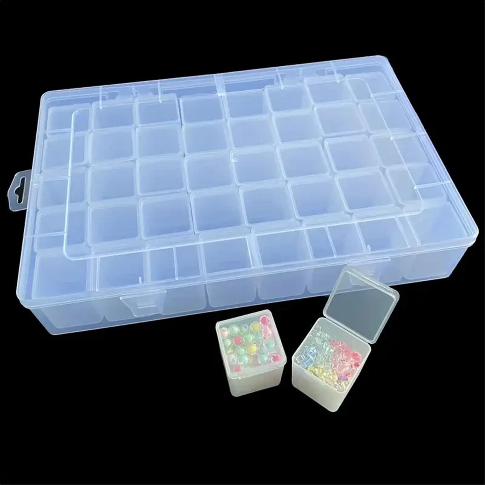 Aufbewahrungsbox für Fuse Beads Großes Kunststoff-Aufbewahrungsbox-Set, 40 Gitter, transparente Kunststoff-Aufbewahrungsbox – perfekt for Perlen, Schmuck und Kunsthandwerk(1Pcs)