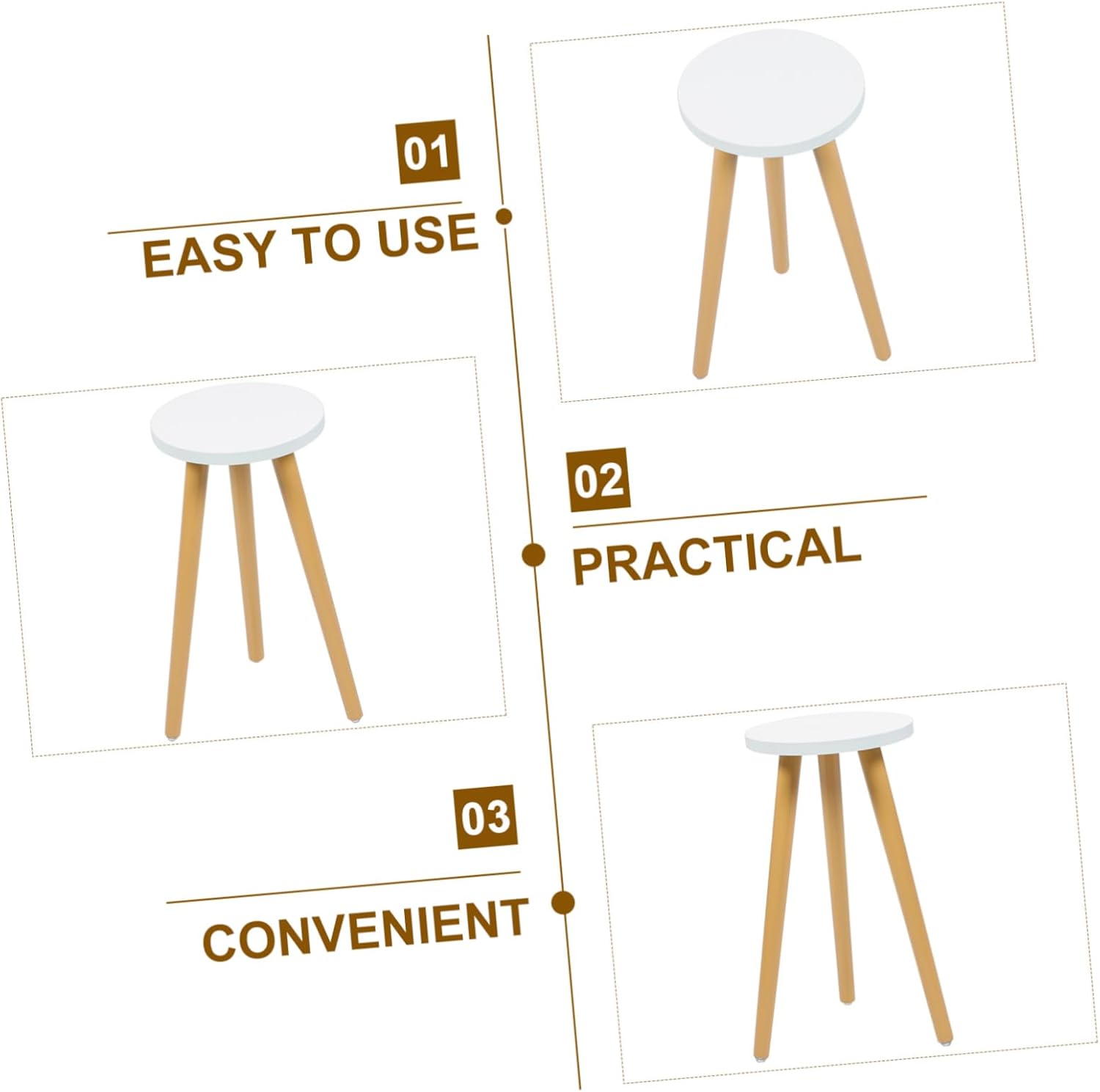 VICASKY Wooden Plant Stand Decorative Flowerpot Holder Sturdy Solid Wood Stool for Indoor Display Rack Modern Simple Style Stable Non Slip Base Craftsmanship
