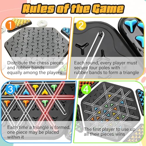 Juego de Ajedrez Triangular Cadena para 2-4 jugadores miniatura 3