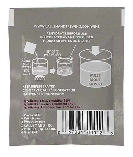 Miniatura 3 de Lalvin Levadura de vino 71B 1122 Levadura, 10 paquetes