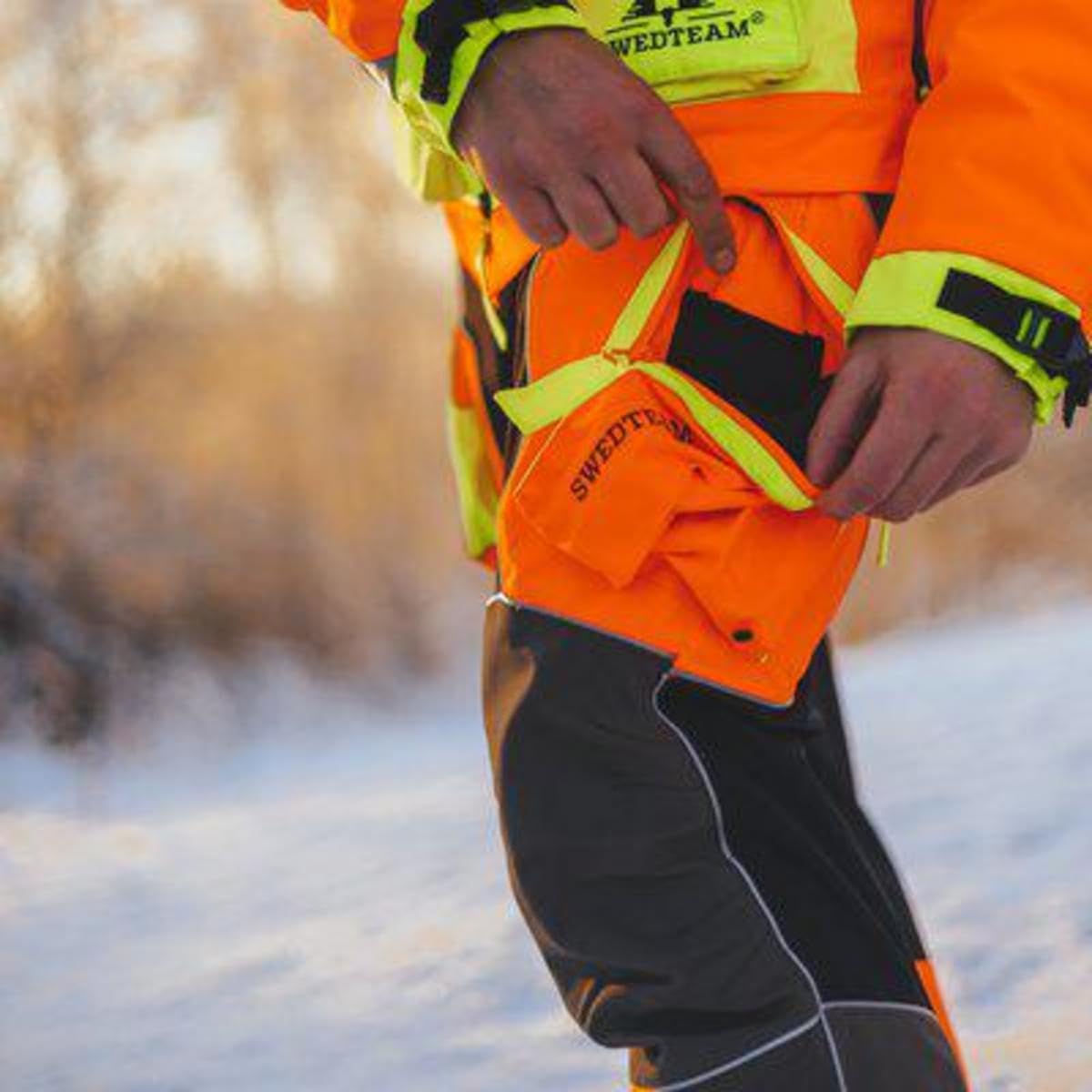 Swedteam Protect Pro Shell spodnie pomarańczowe neonowe