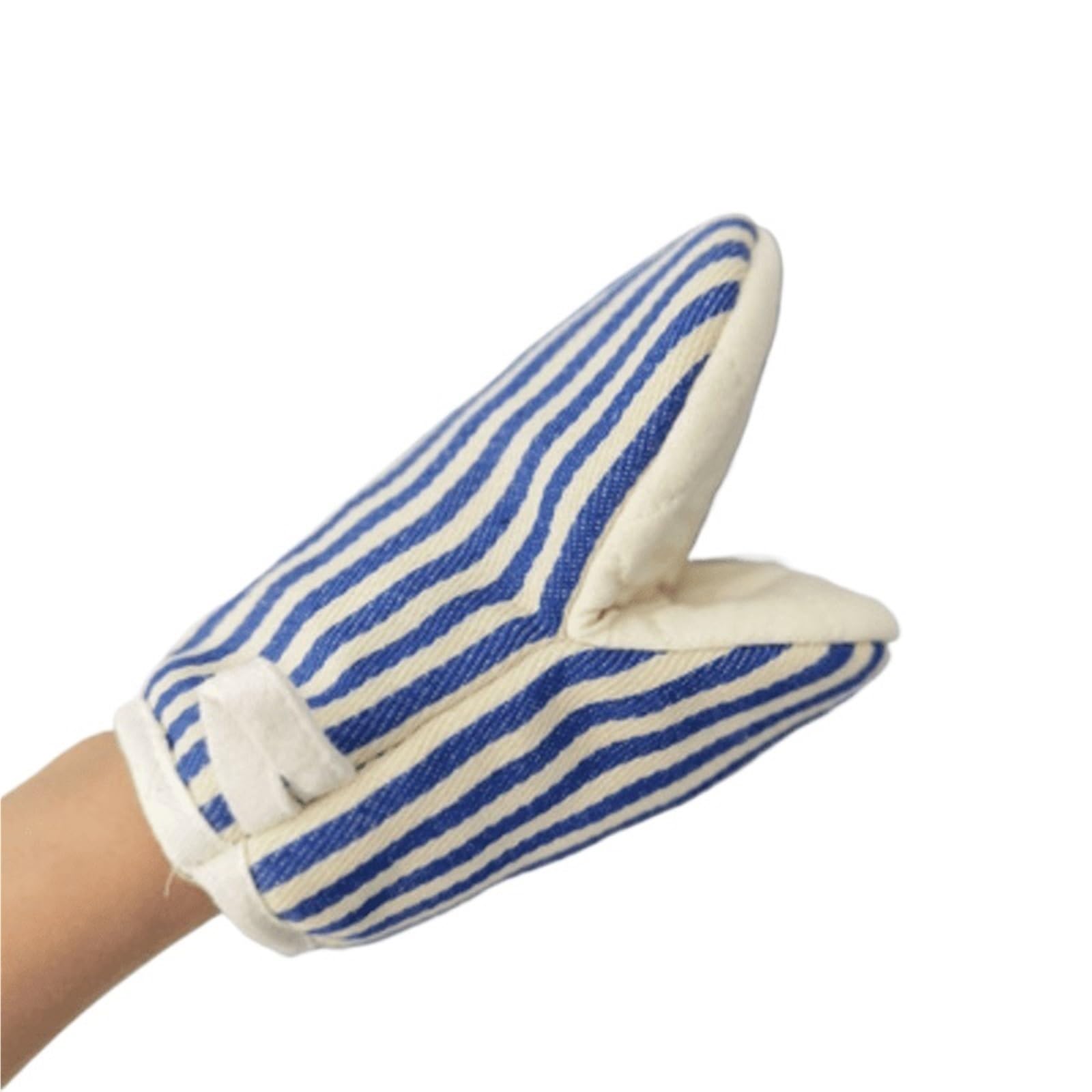 1Pair Heat-insulating Gloves Potholder Kitchen Anti-scald Microwave High Temperature Resistant Baking Oven For Cooking & Baking(Blue)