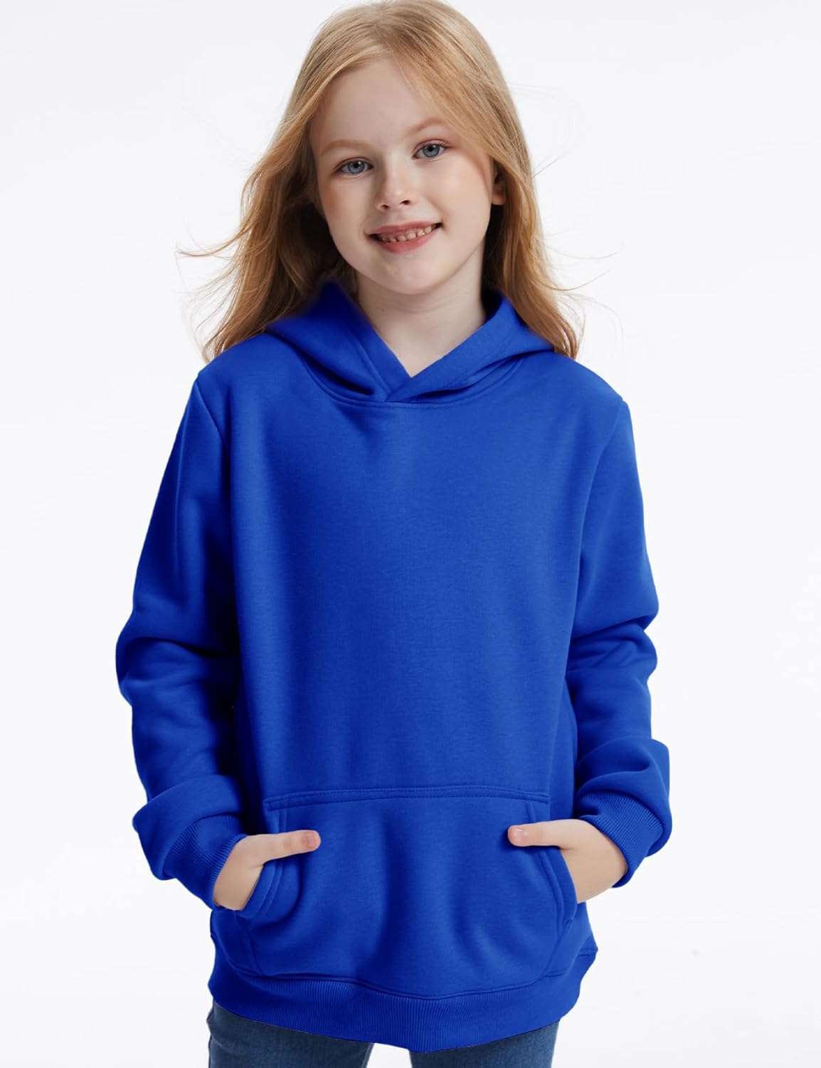 Flygo Unisex Boys Girls Sherpa Hoodie Fleece Lined Hooded Sweatshirt Pullover Sweater Kids Fall Winter Hoodies 5-11Years - Image 2