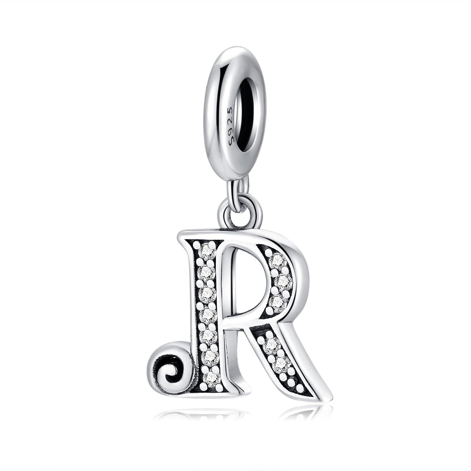 BETTY&SARAHBETTY&SARAH 925 Sterling Silver Letter Charms for Bracelets and Necklace Alphabet Initial Pendant Jewelry Gift for Women