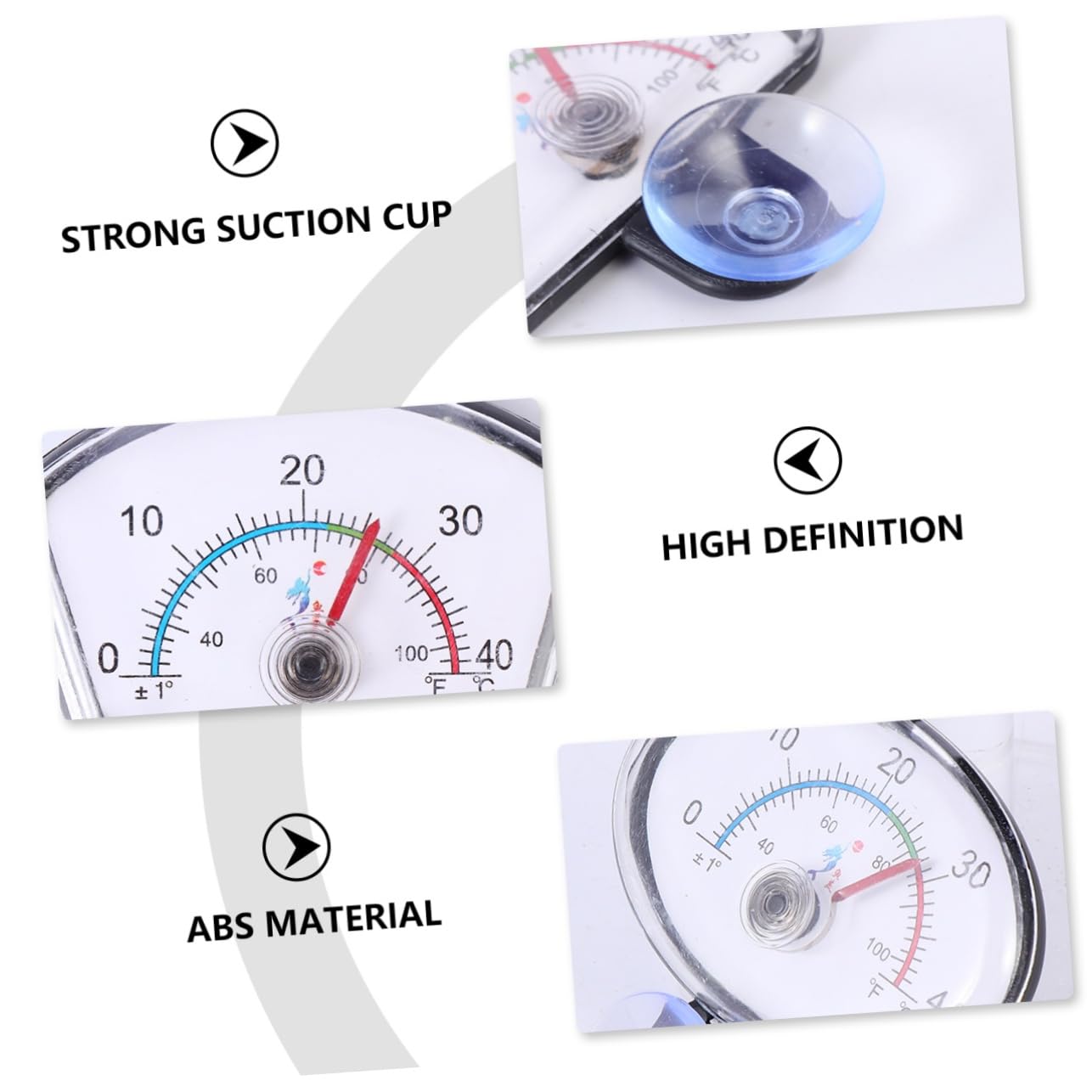 BESPORTBLE 4pcs Fish Tank Thermometer Aquarium Patch Thermometer for Water Easy-to-Read