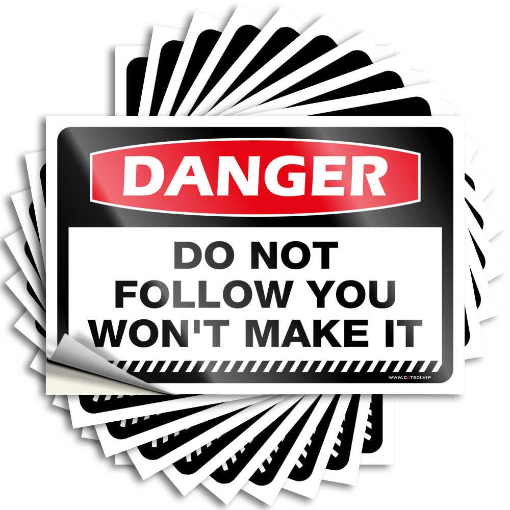 Camper Decorations for Inside Decals - Happy Gamer Water Danger Do Not Follow You Won't Make It(12X18CM)