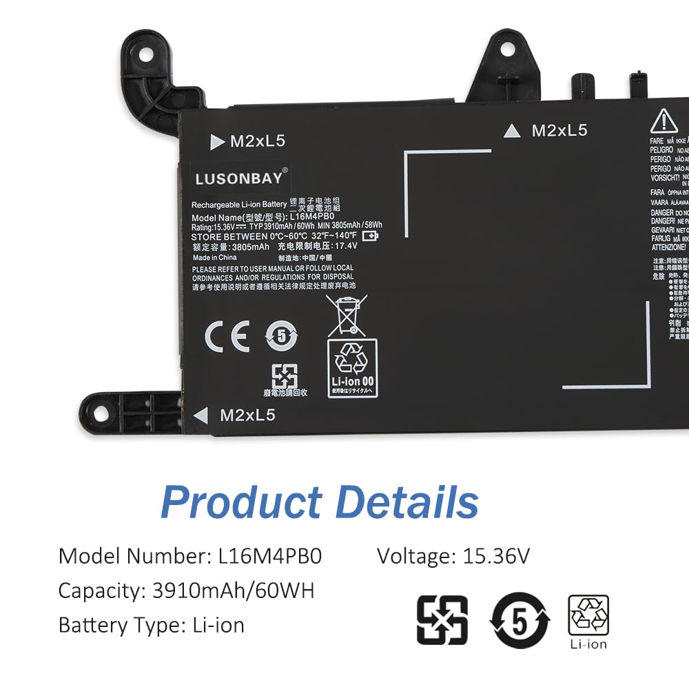 Batería K KYUER Compatible Con Lenovo Legion Y720-15IKB - 60Wh, 15.36V, 4 Celdas - Reemplazo De Calidad