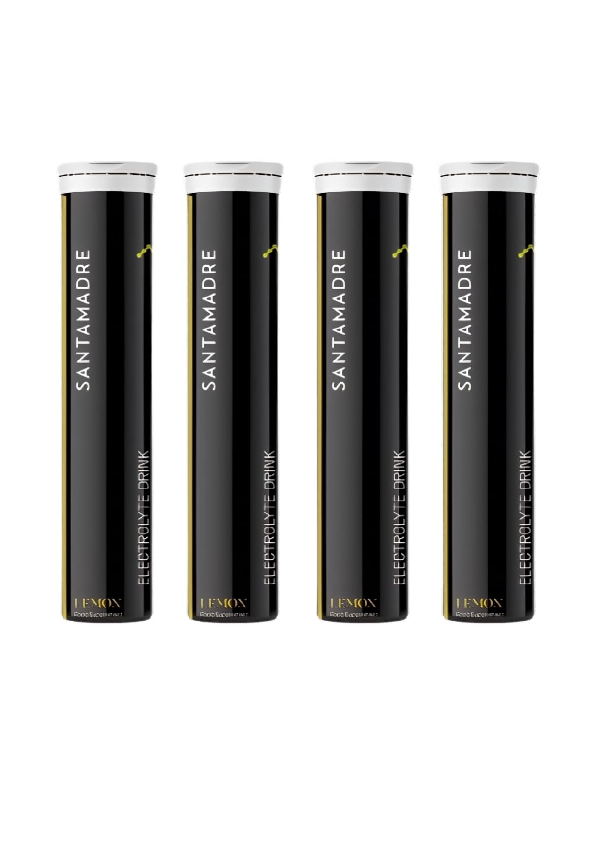 SANTA MADRE | Bebida efervescente | 4 tubos | Bebida efervescente con electrolitos | 300 mg de sodio | 20 comprimidos | Sin calorías | Con sales minerales | 4x80 gramos (Normal, Lemon)