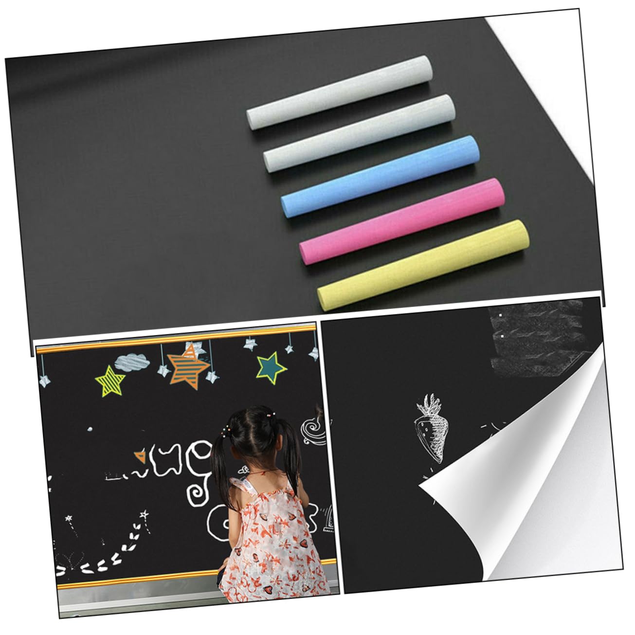 Blackboard Sticker Pvc Schwarz Abwischbar Halloween Geschenkideen