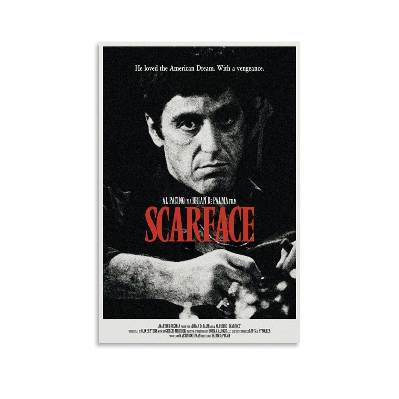 Narben-Poster, Gesichts-Poster, Vintage-Krimi, Thriller-Poster für Zimmer, ästhetische Leinwand, Wandkunst, Schlafzimmerdekoration, 30 x 45 cm