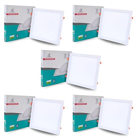 D'Mak LED Square False Ceiling Panel Light for POP Color-White (5, 30 Watt)