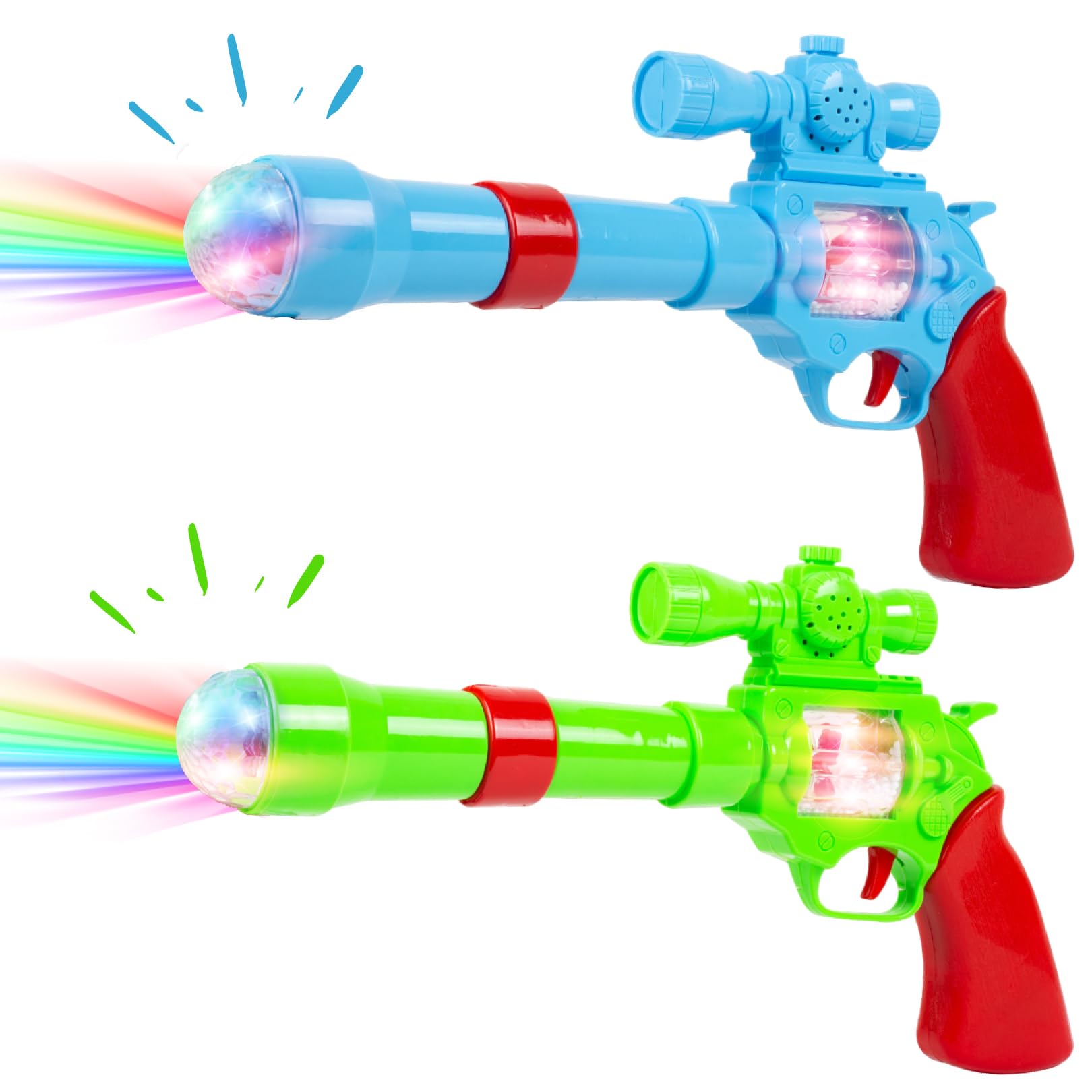 Gooyo GY938 Battery Operated 3D Projection Strike Toy Gun with Vibrant Light & Sound Effects for Kids/Gifts/Toddlers, Power Source: 3xAA Battery (Not Included)