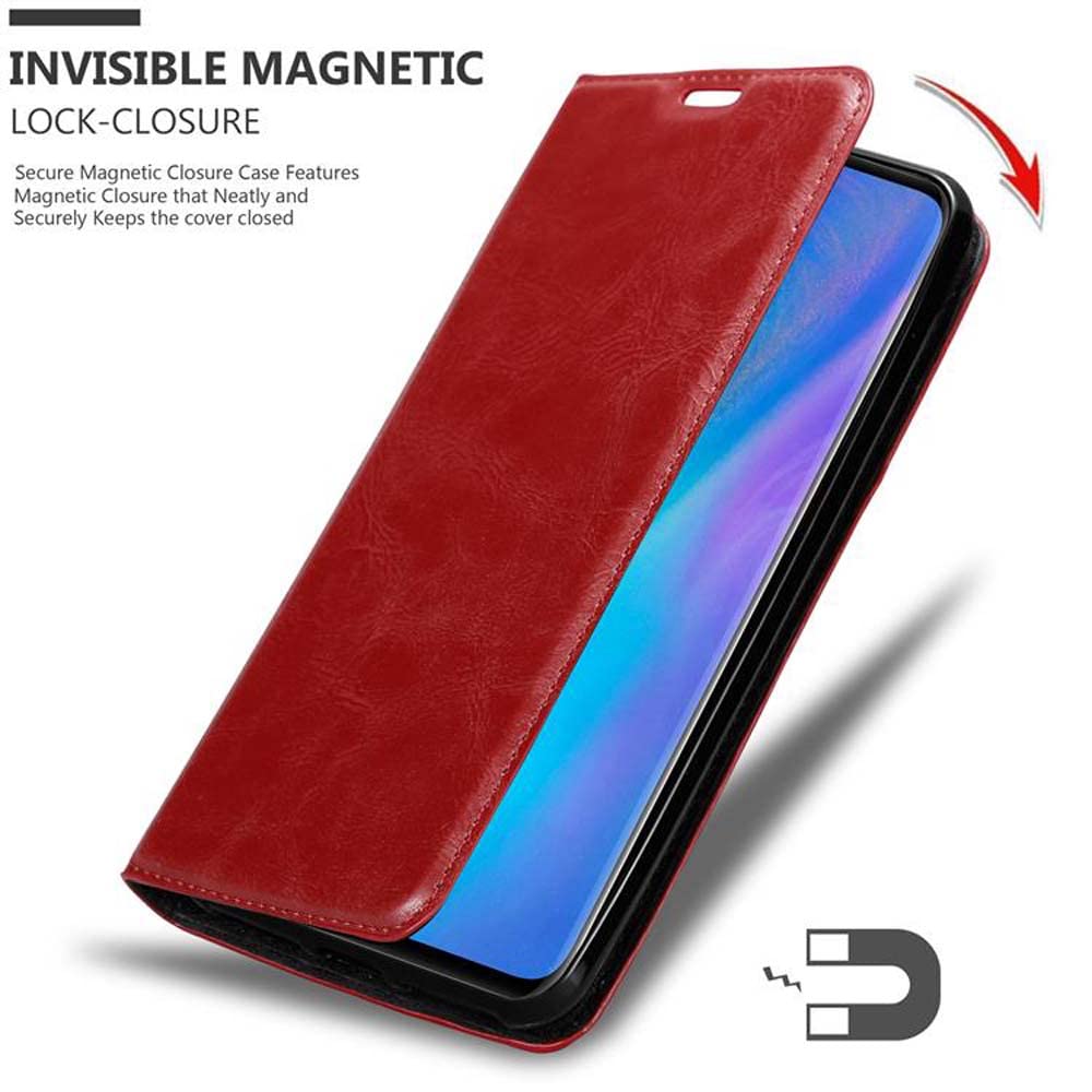Cadorabo Custodia Libro per Samsung Galaxy A20S in BLU FIORE – in Design di Fiore con Chiusura Magnetica, Funzione Stand e 3 Vani di Carte