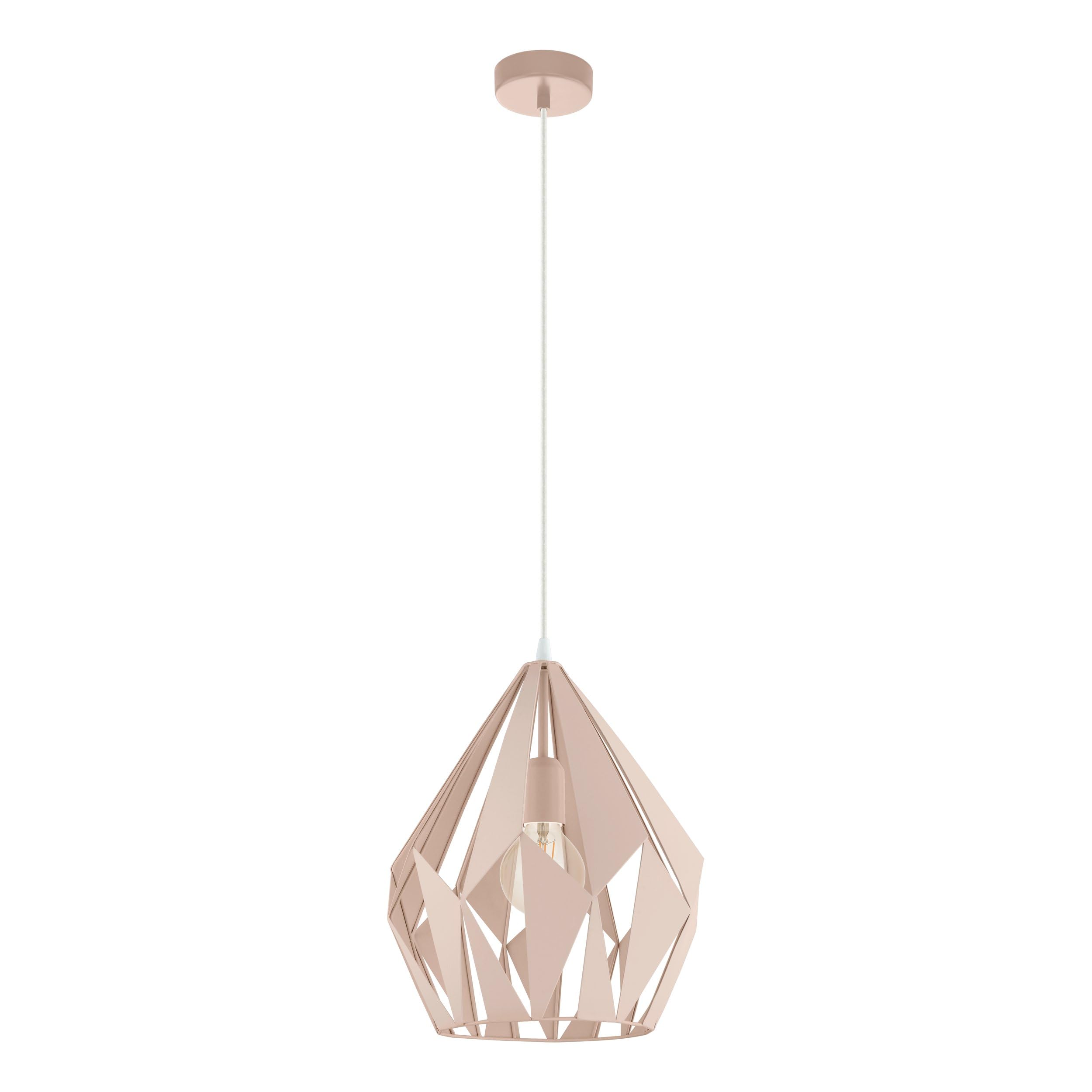 Eglo Light/Orange Carlton-P Pastel Apricot E27 Pendant