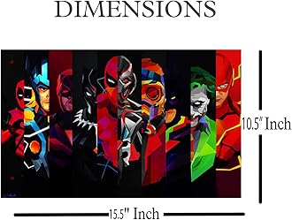 Laptop Skin Stickers Bubble-Free HD Quality Sticker for Laptops Upto 15.6" (Dustproof|Waterproof|Scratchproof|Reusable) - Superhero