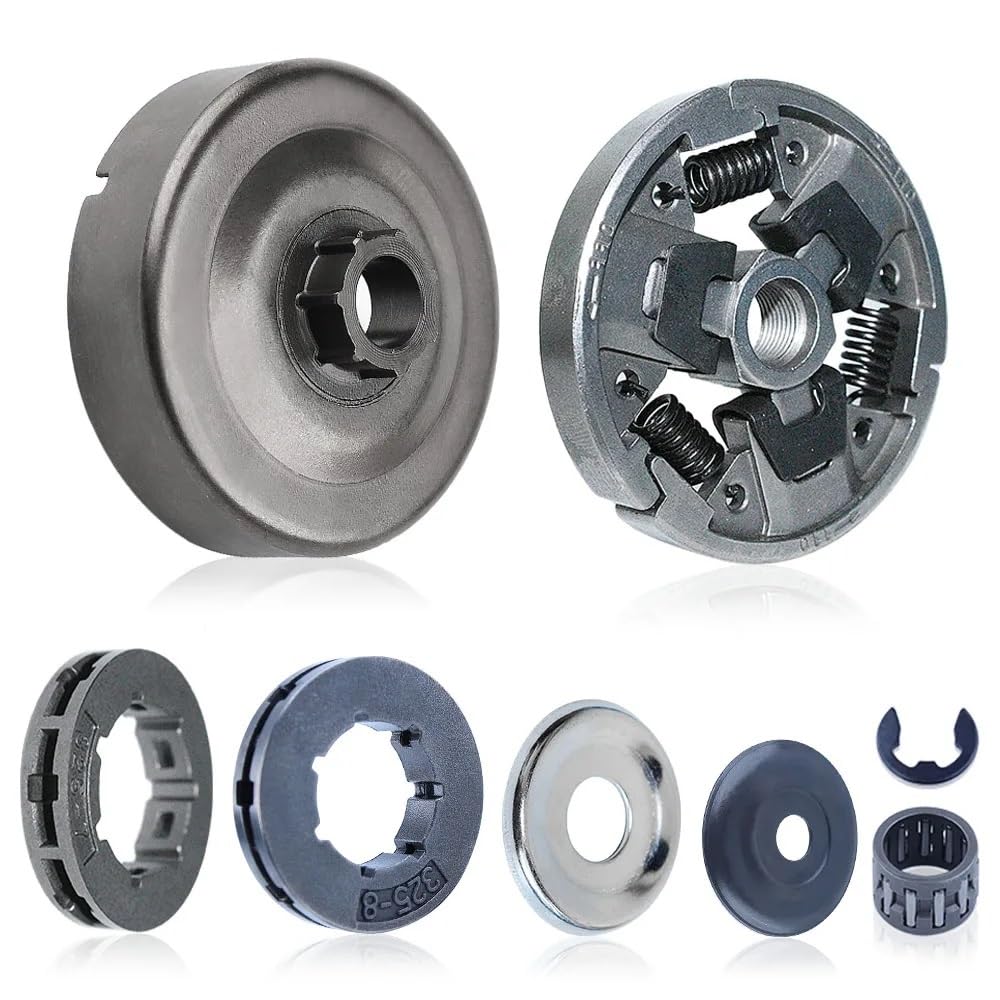Kit de piñón de llanta de tambor de embrague apto for motosierra S 026 MS260 024 MS240 con rodamiento de agujas 11211602051 11211602050