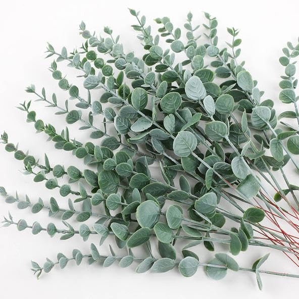 La mejor selección de Hojas secas - los preferidos. 41 Dokpav 24PCS Tallos De Eucalipto Artificiales, Hojas de Eucalipto Simulación para Decoración, Ramas Verdes de Imitació, para Decoración de Mesa, Boda, Hogar, Oficina
