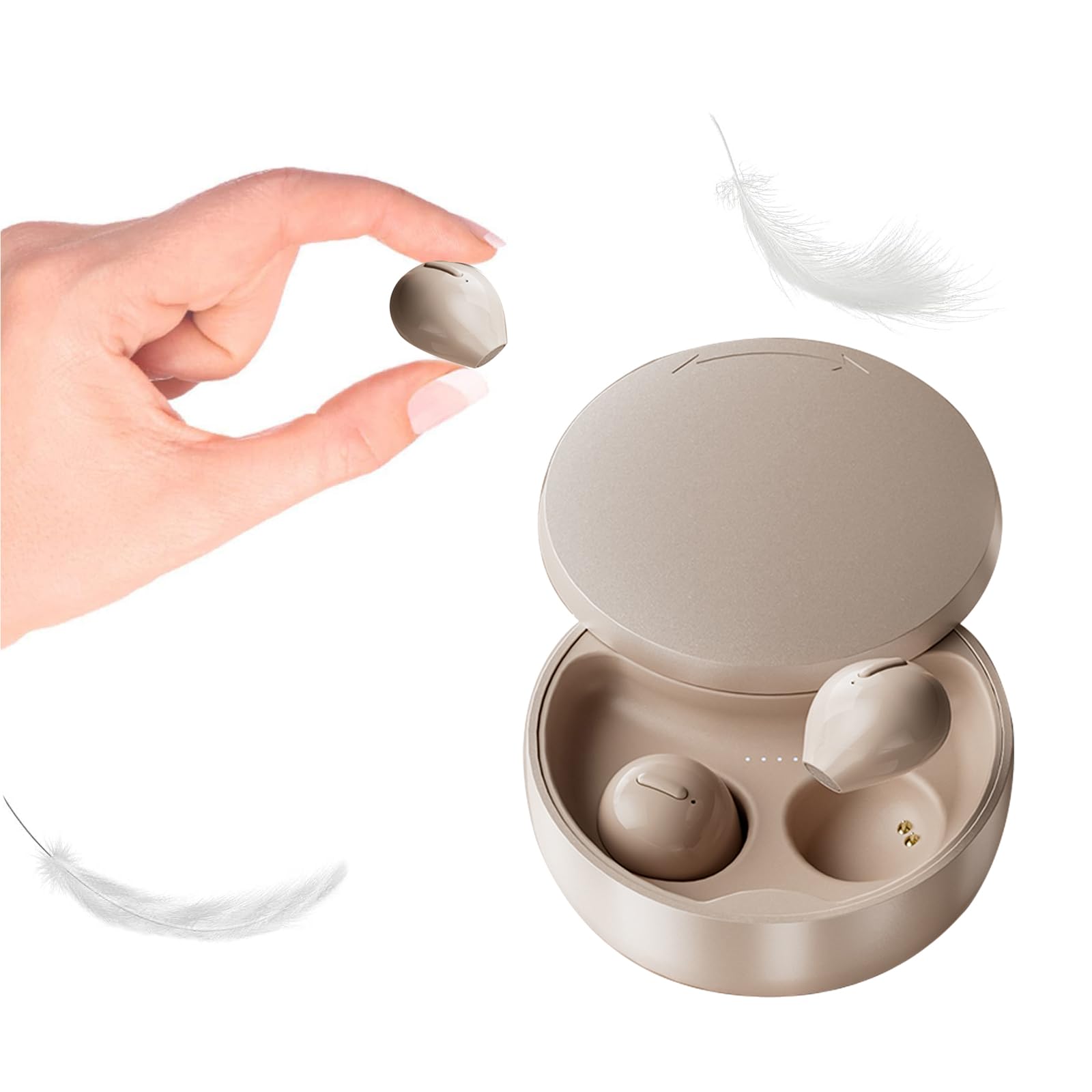Xmenha Auriculares invisibles, auriculares para dormir, auriculares inalámbricos para dormir en orejas pequeñas, Bluetooth 5.1, auriculares intraurales, 36 horas de reproducción, micrófono integrado