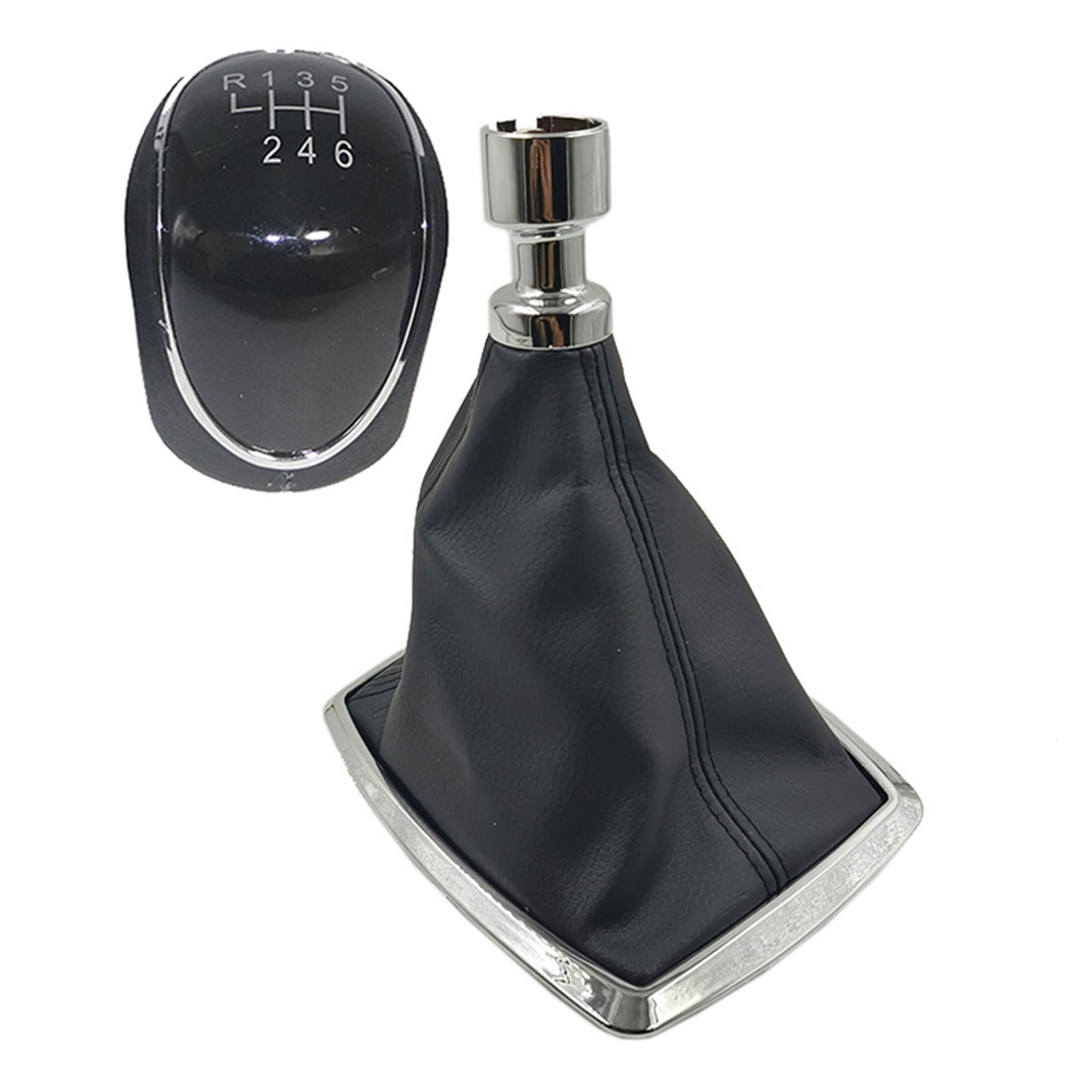 Ningruibhd R123456 Black Set Stick Ball Head Change Lever For Kuga I For Mk1 2008-2012 Gearbox Gaiter Stick Handles Cover 6 Speed Gear Shift Knob Boot Lever